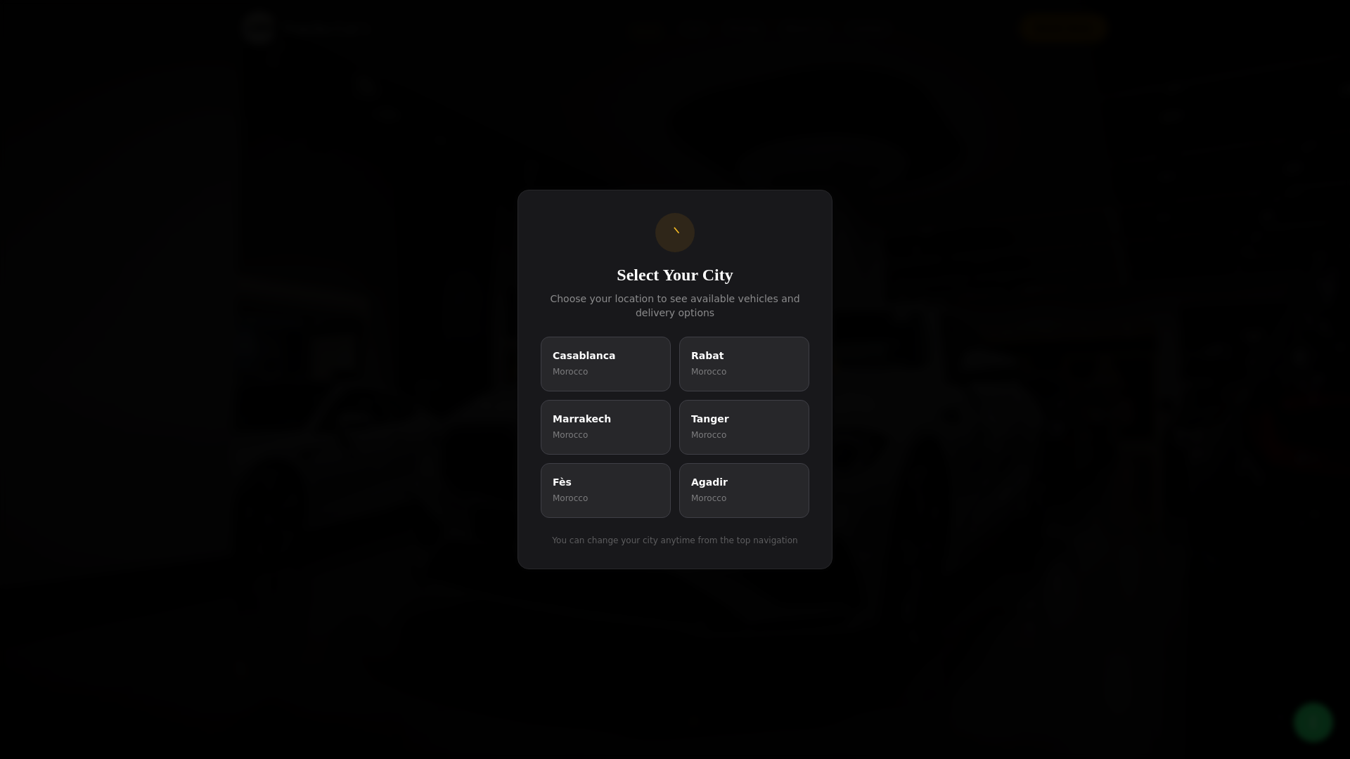 website screenshot of https://fanchacars.com/