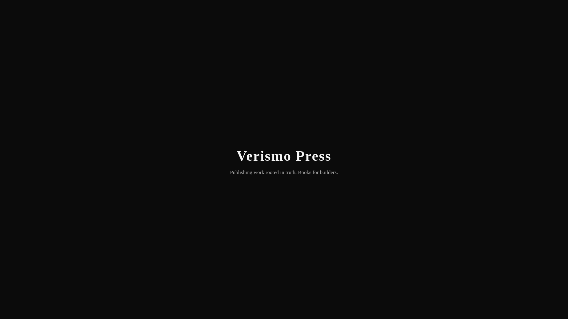 website screenshot of https://verismopress.com/