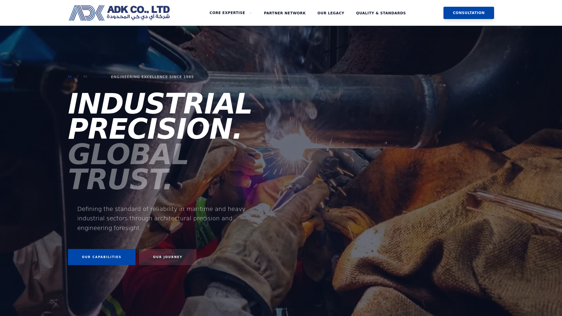 website screenshot of https://adknprotech.com/