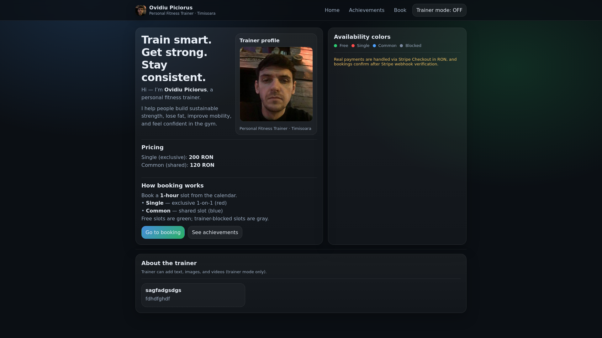 website screenshot of https://trainer-site.pages.dev/