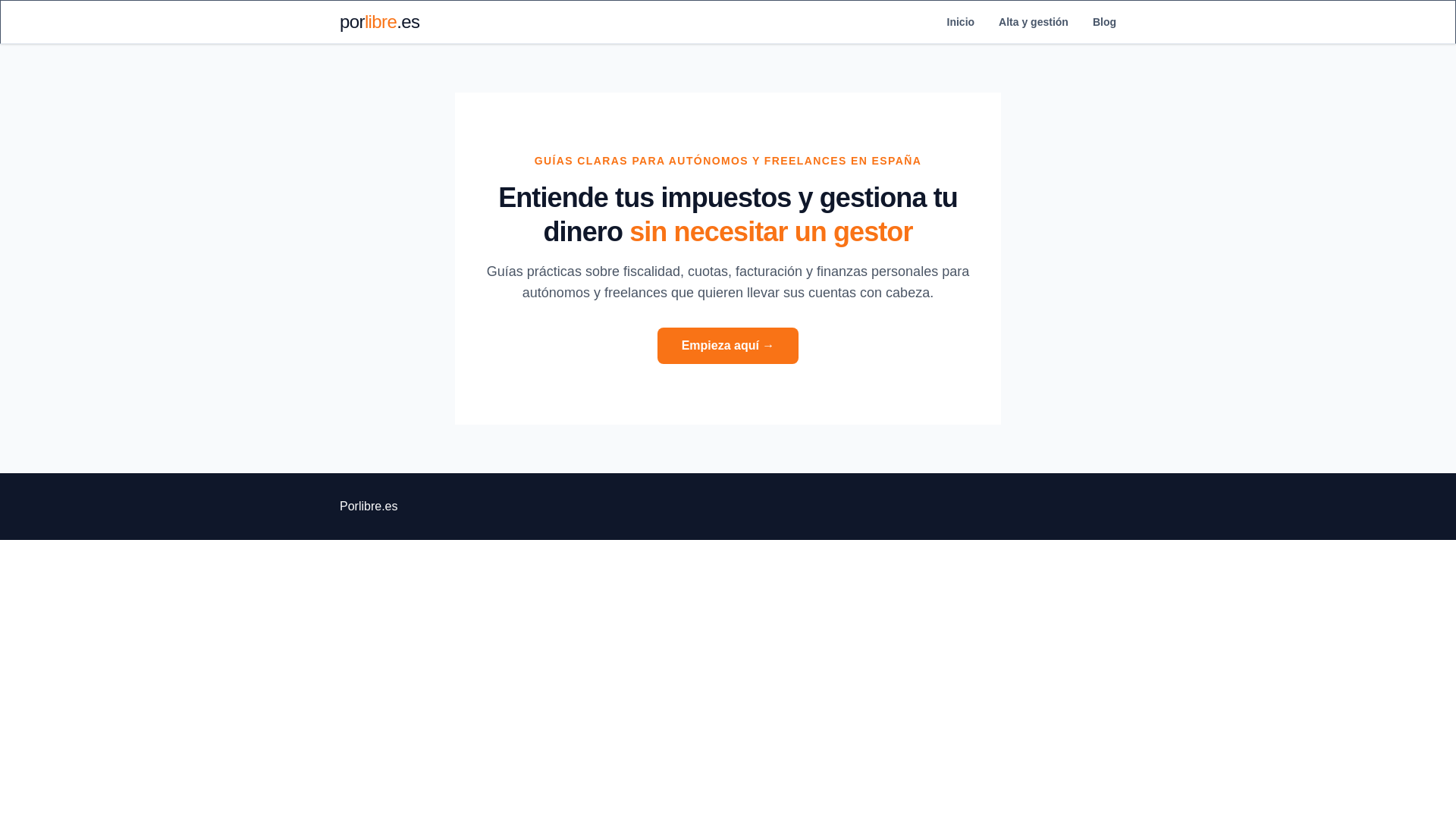 website screenshot of https://porlibre.es/
