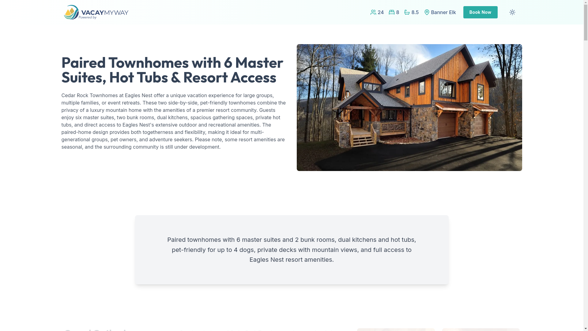 website screenshot of https://grandfathersuites.house/