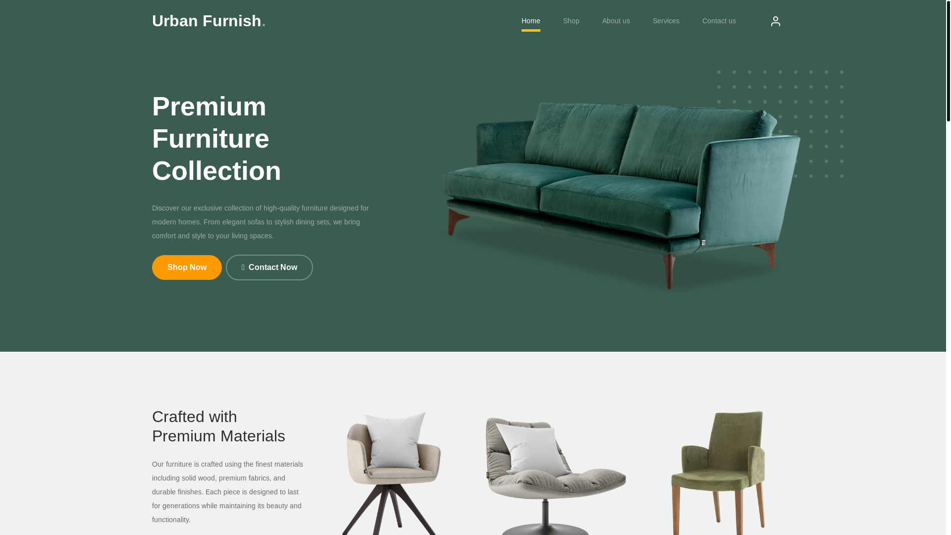 website screenshot of https://urbanfurnish.pk/