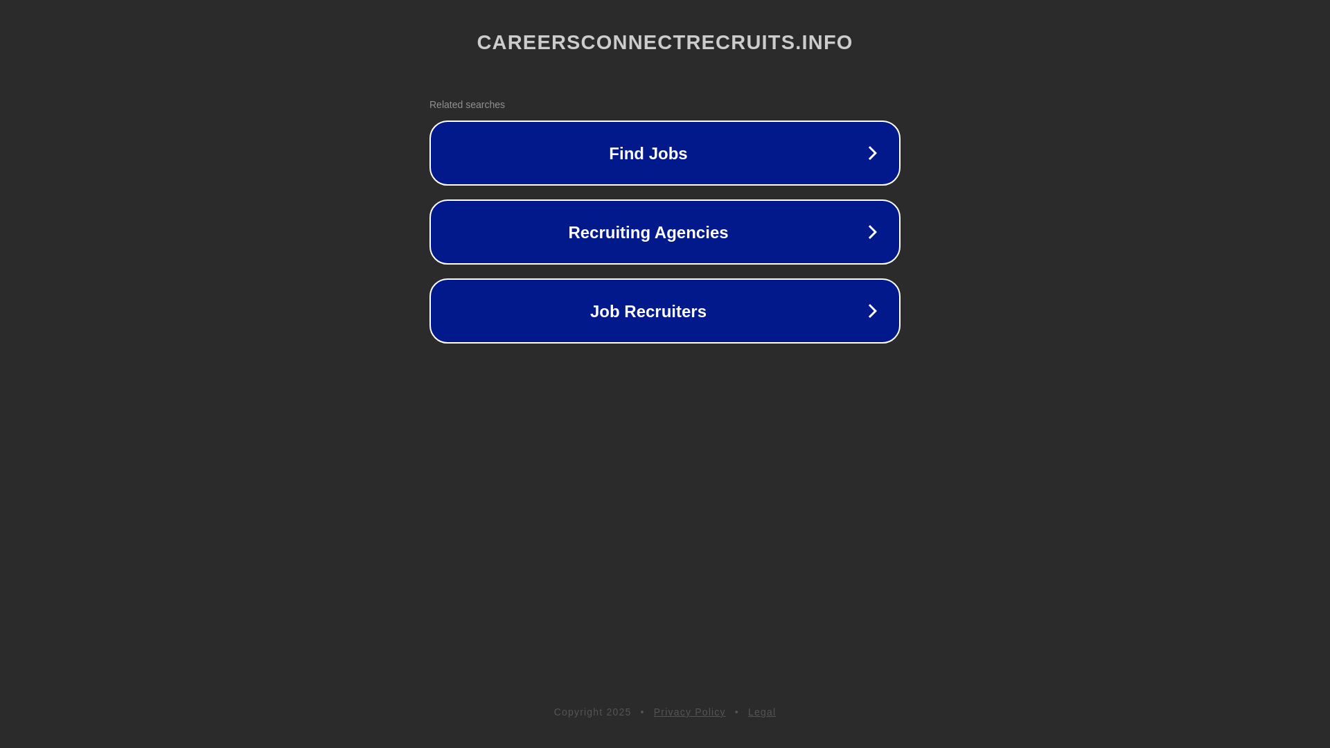 website screenshot of https://careersconnectrecruits.info/