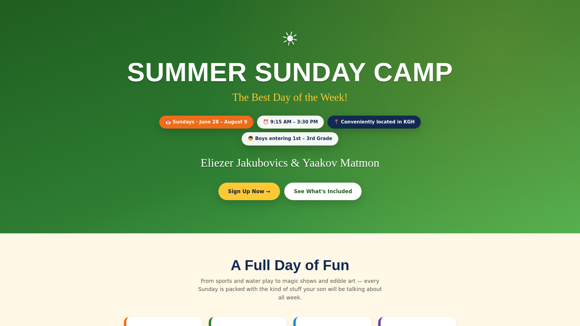website screenshot of https://summer-sunday-camp.pages.dev/