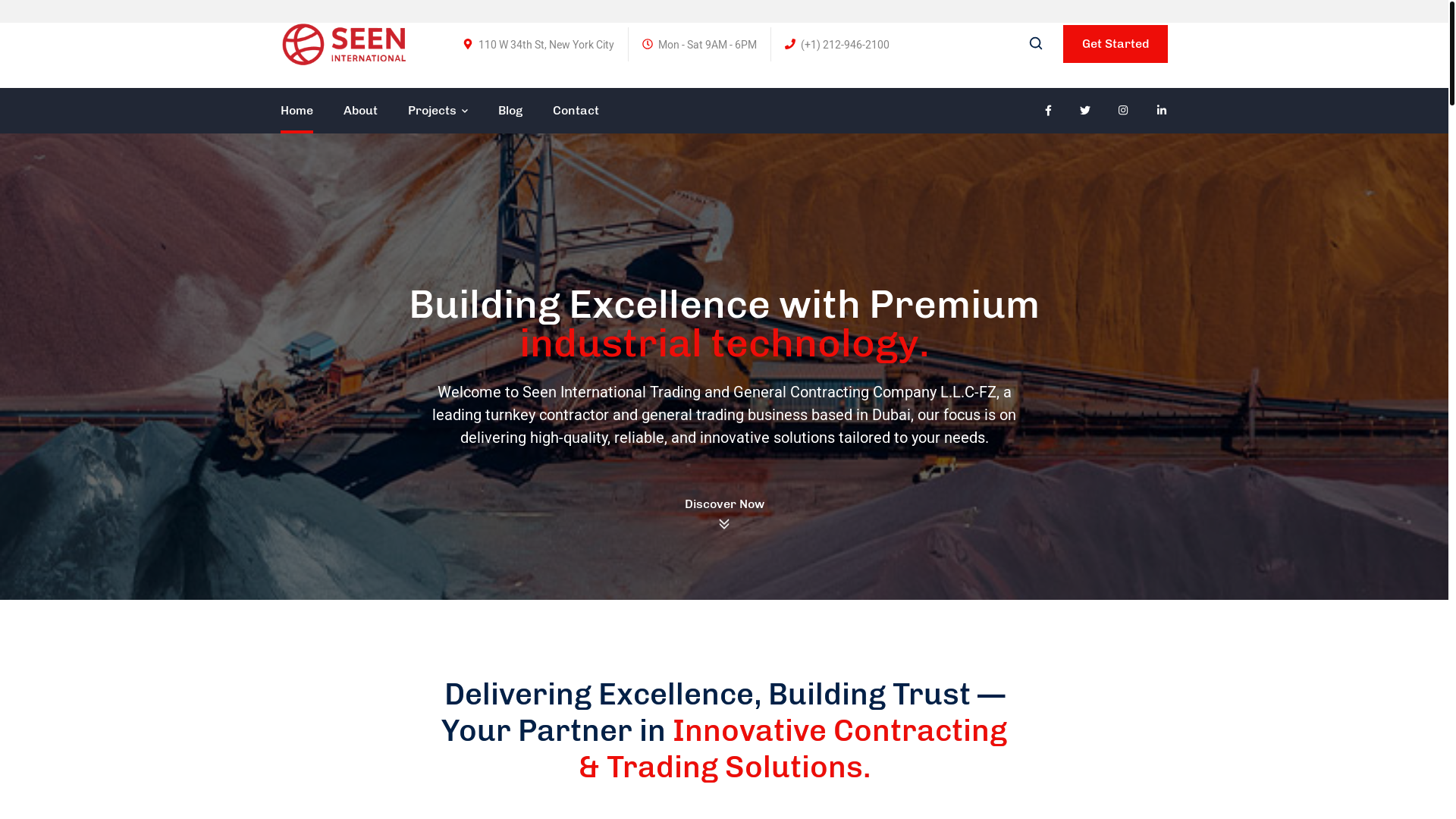 website screenshot of https://seeninternational.com/