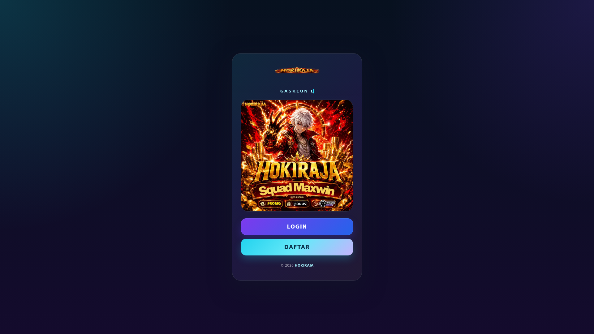 website screenshot of https://hokiraja-gaskeun.pages.dev/