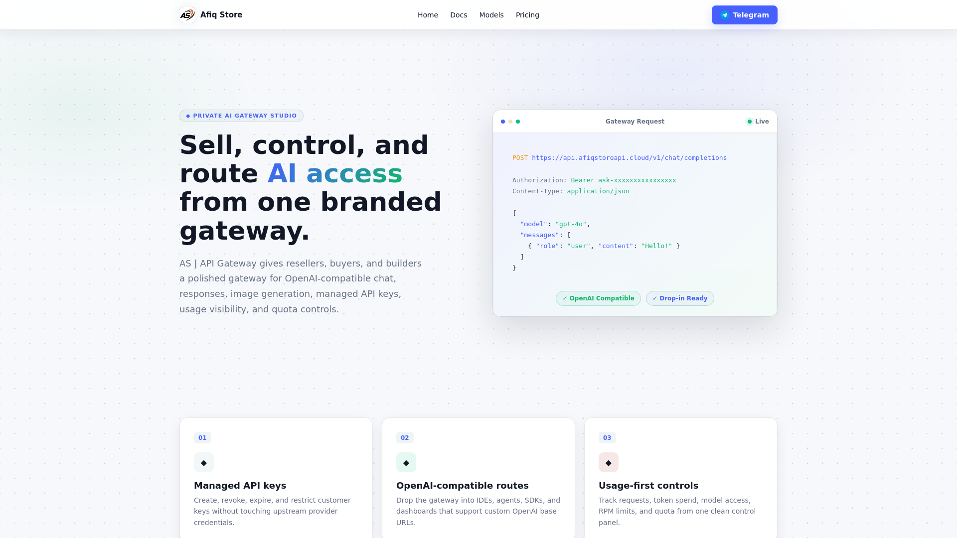 website screenshot of https://afiqstoreapi.cloud/