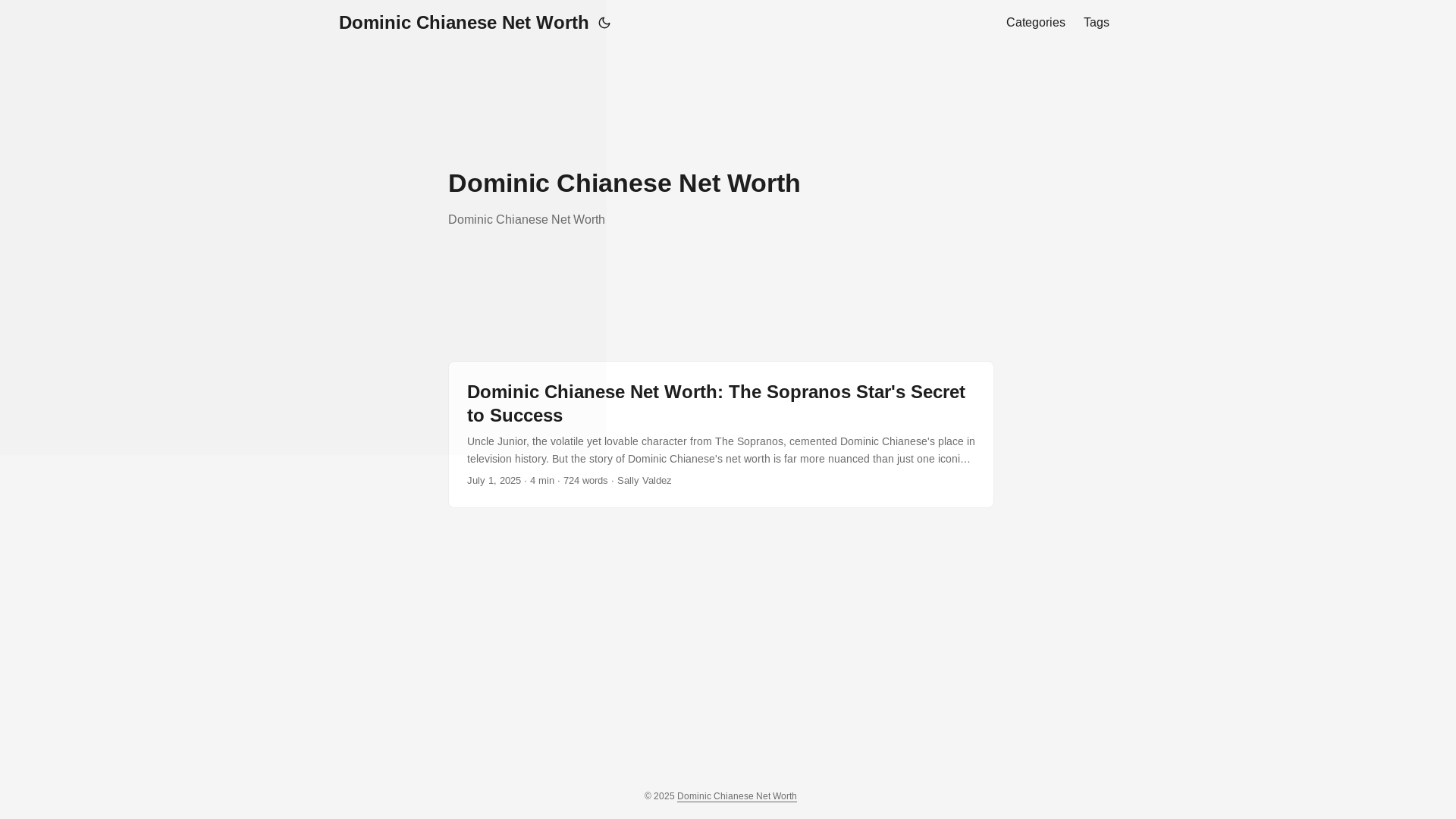 website screenshot of https://dominic-chianese-net-worth20250706.pages.dev/