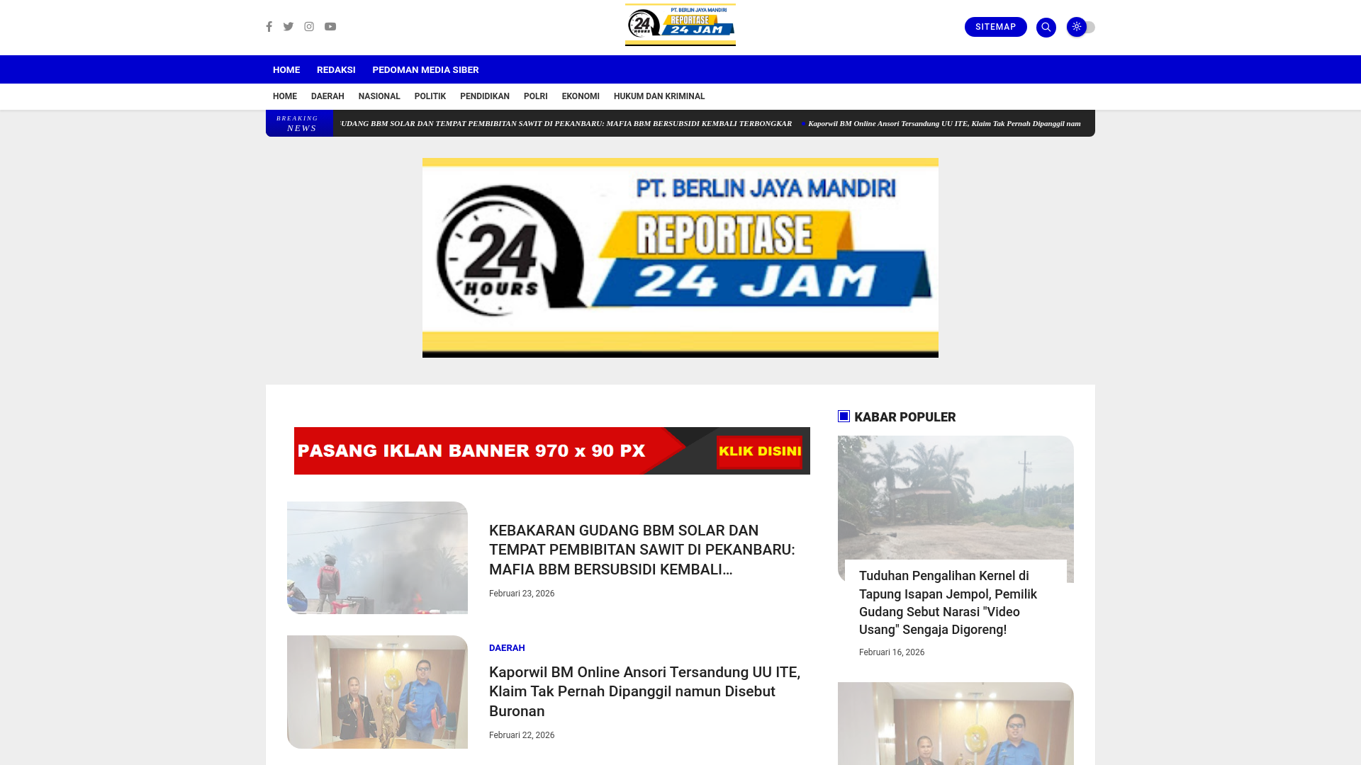 website screenshot of https://reportase24jam.web.id/