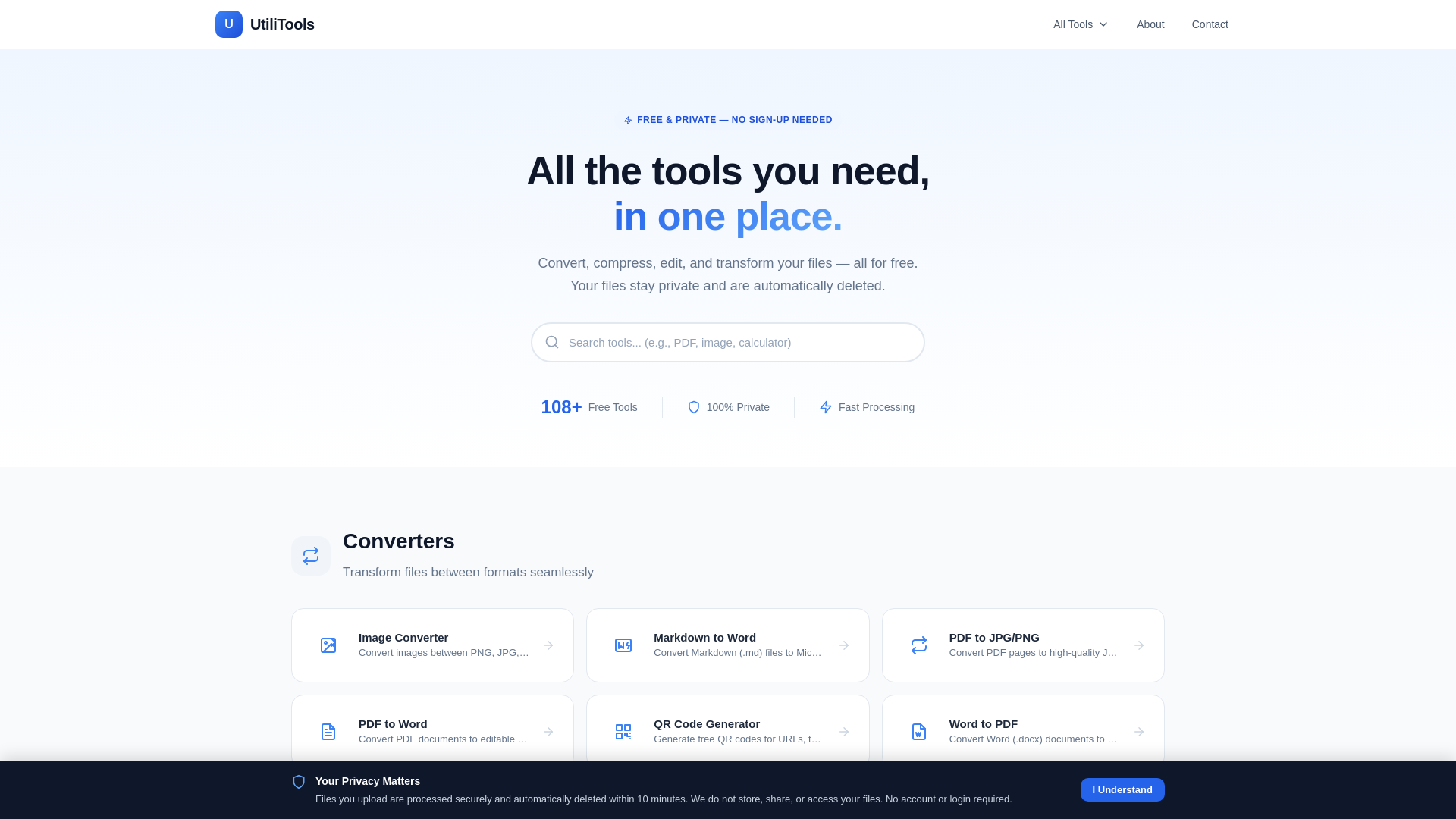 website screenshot of https://utility-website-9xn.pages.dev/