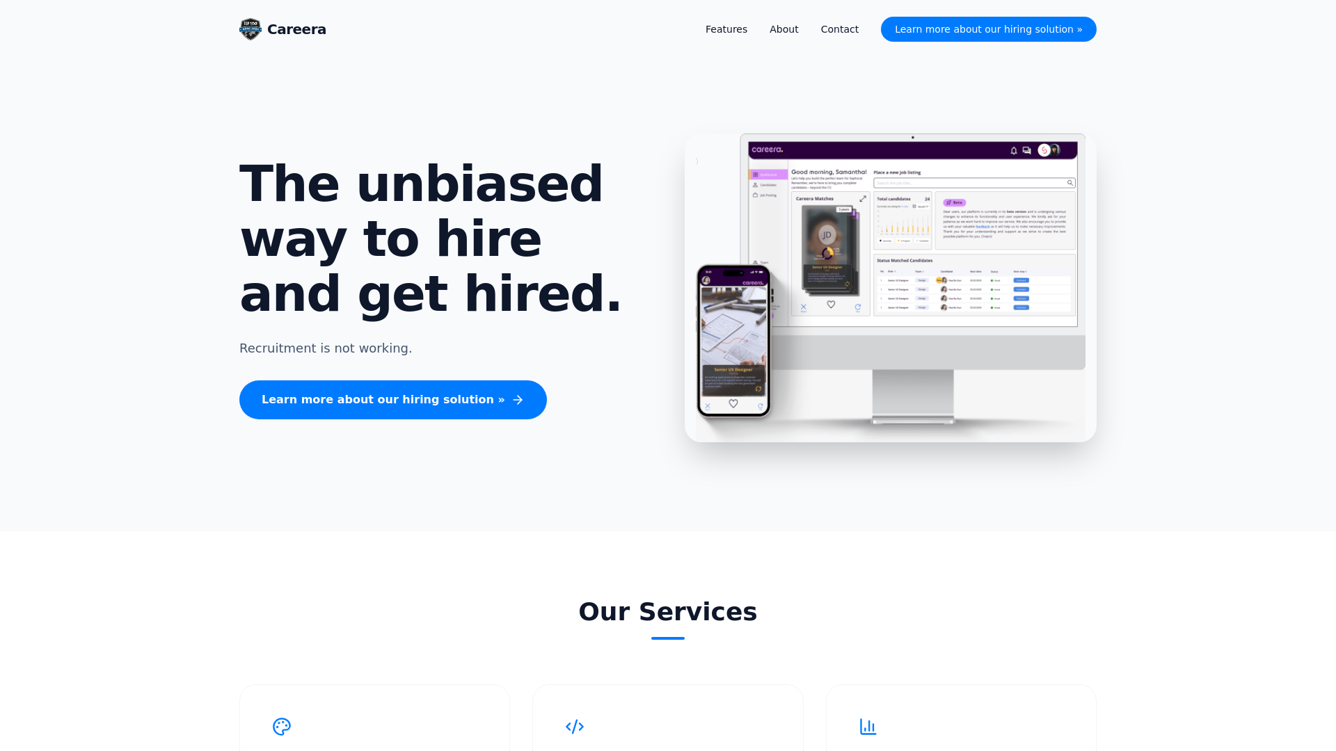 website screenshot of https://careera.pages.dev/
