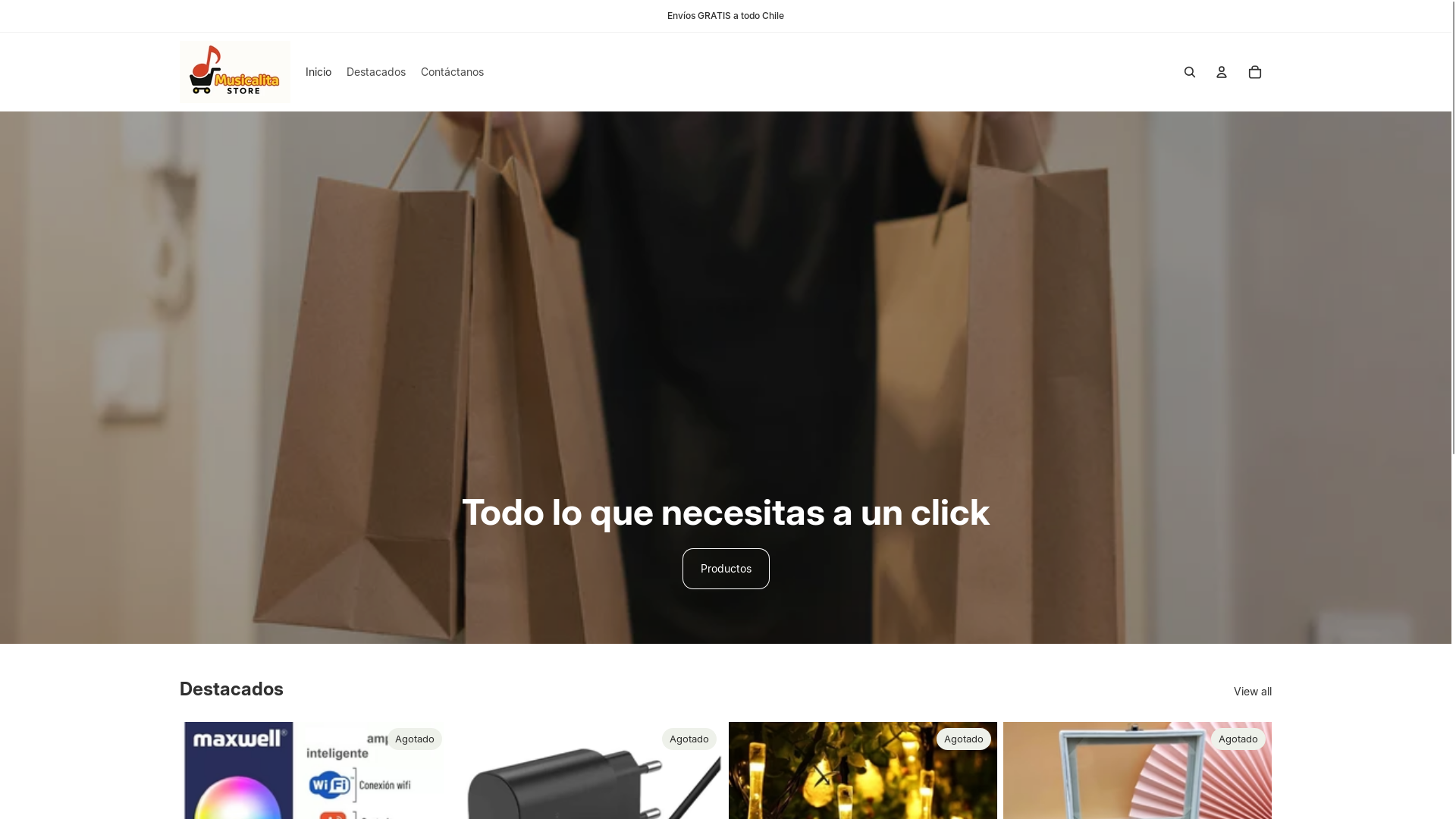 website screenshot of https://musicalitastore.cl/