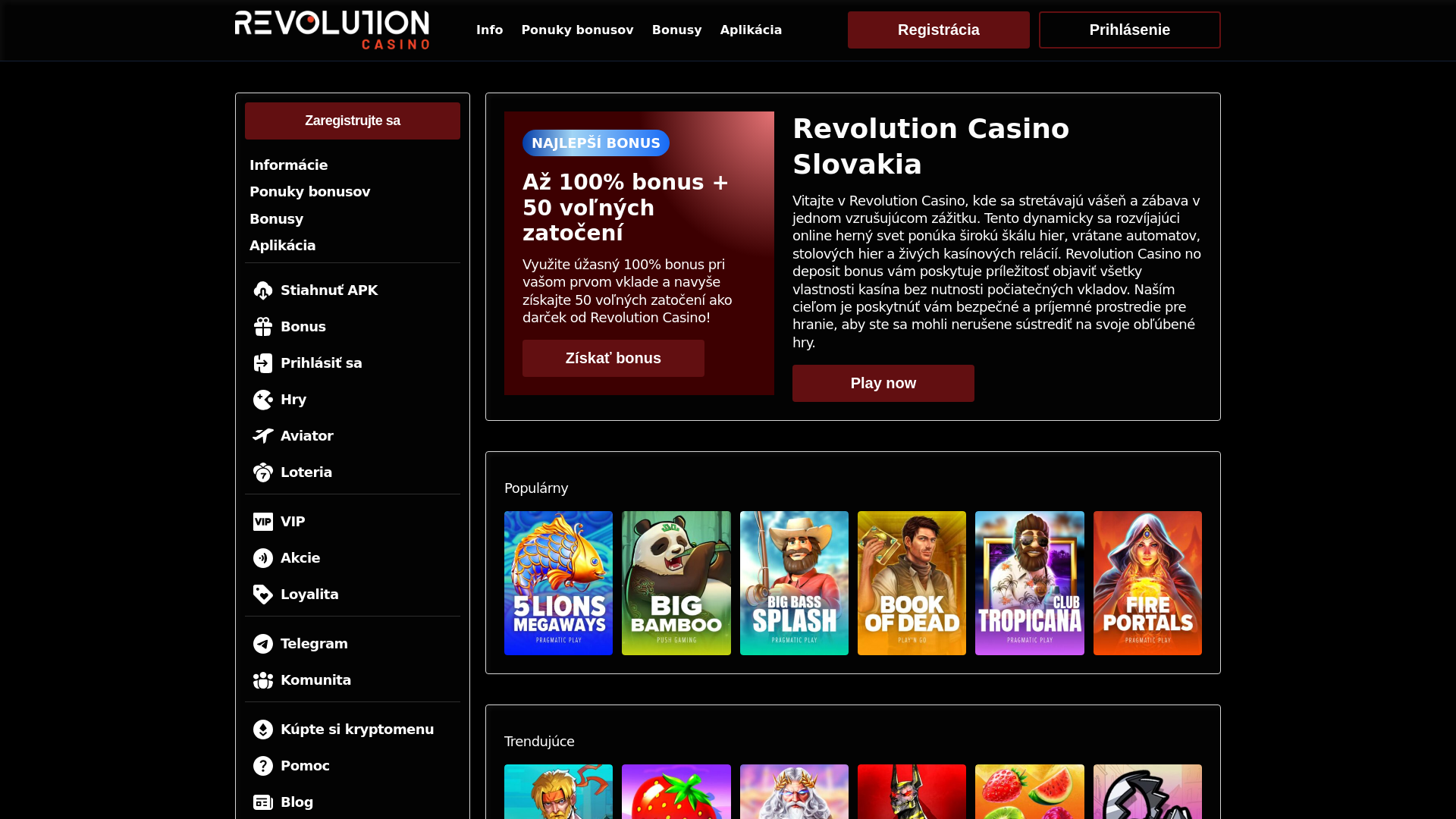 website screenshot of https://revolutioncasinoslovakia-com.pages.dev/