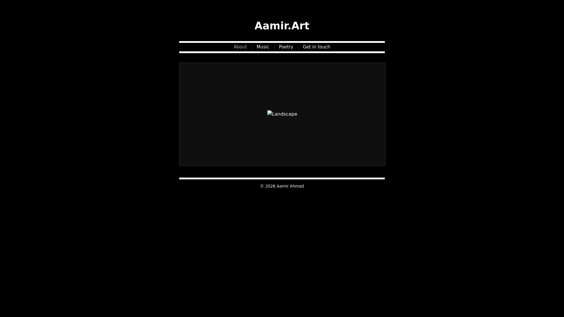website screenshot of https://aamir-art.pages.dev/