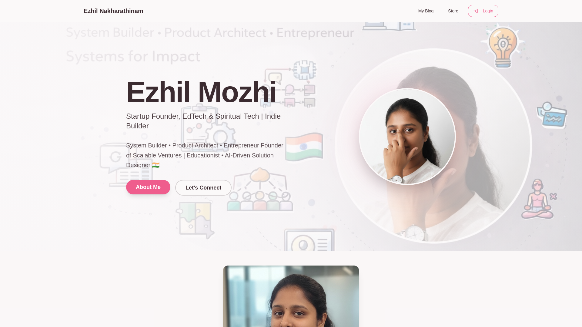 website screenshot of https://ezhilmozhi.in/