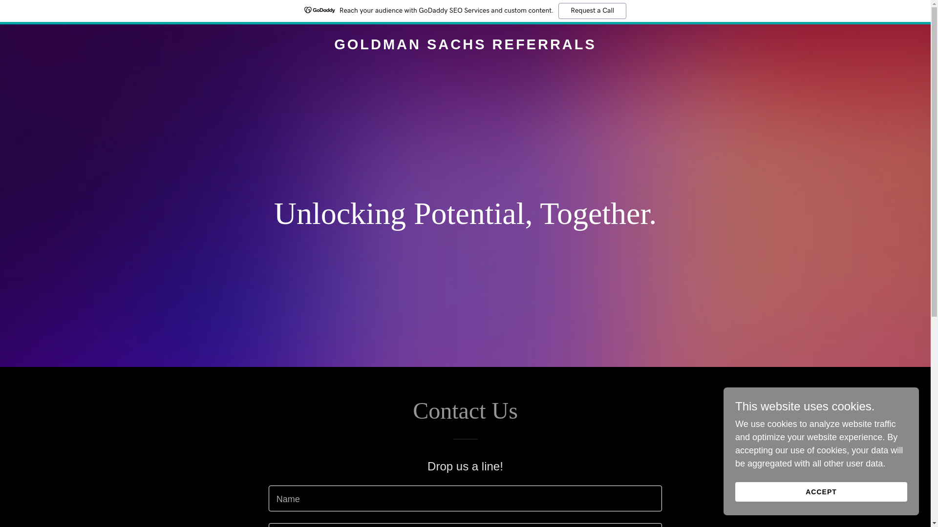 website screenshot of https://goldmansachsreferrals.com/