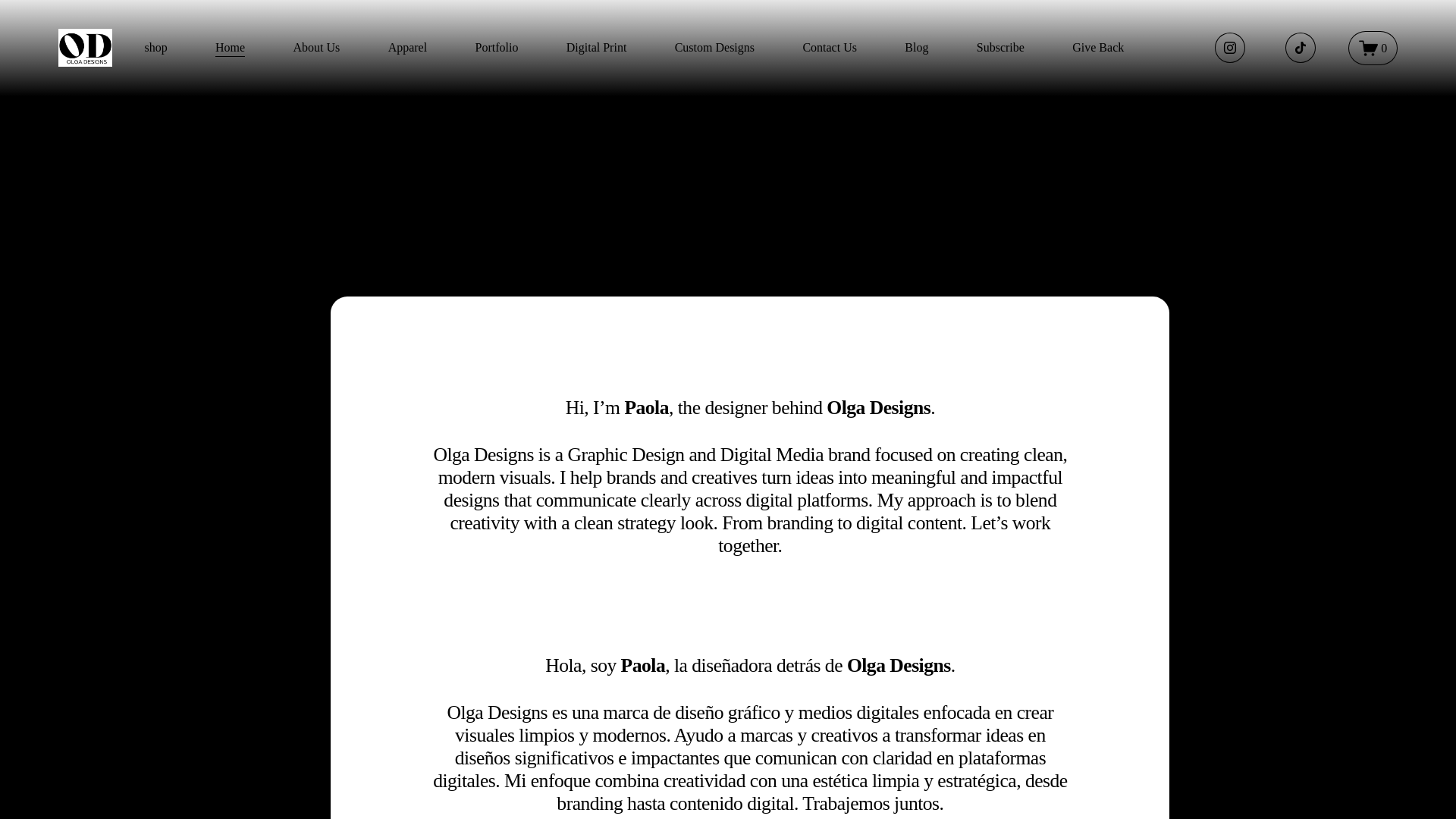 website screenshot of https://pow-pow-designs.com