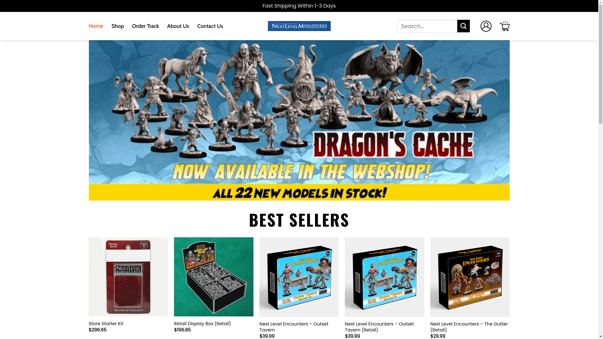 website screenshot of https://pronextlevelminiatures.shop/