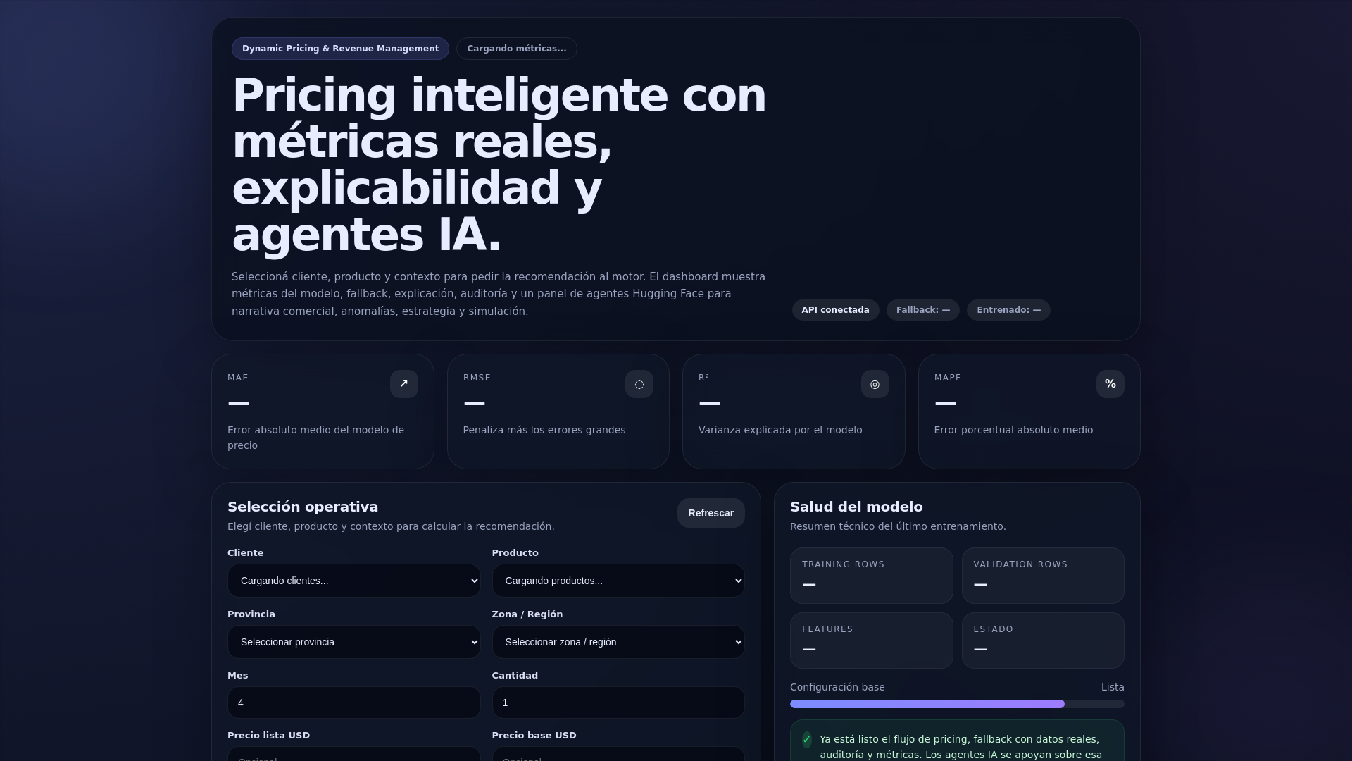 website screenshot of https://pricing-optimization-engine.pages.dev/