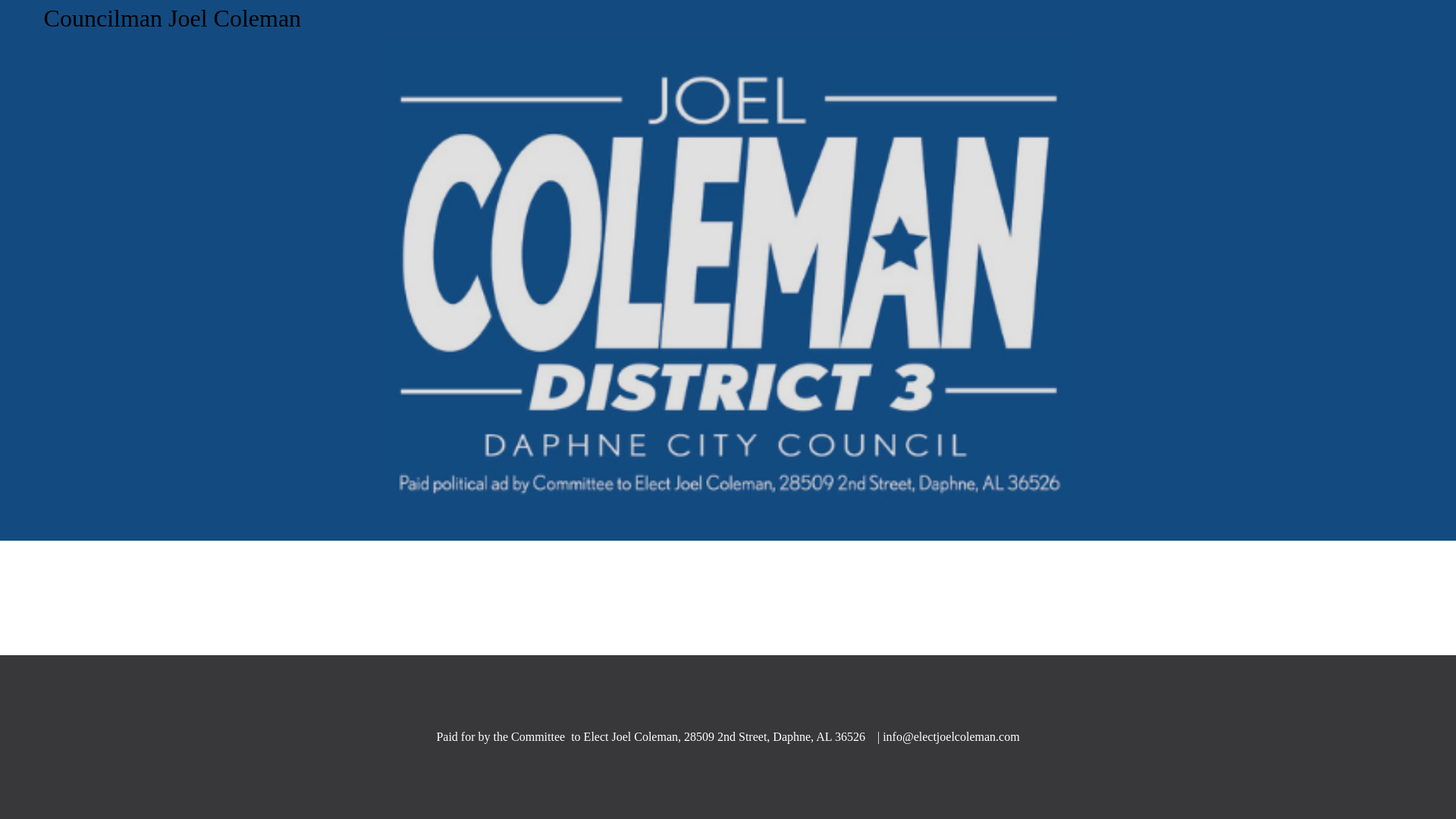 website screenshot of https://electjoelcoleman.com/