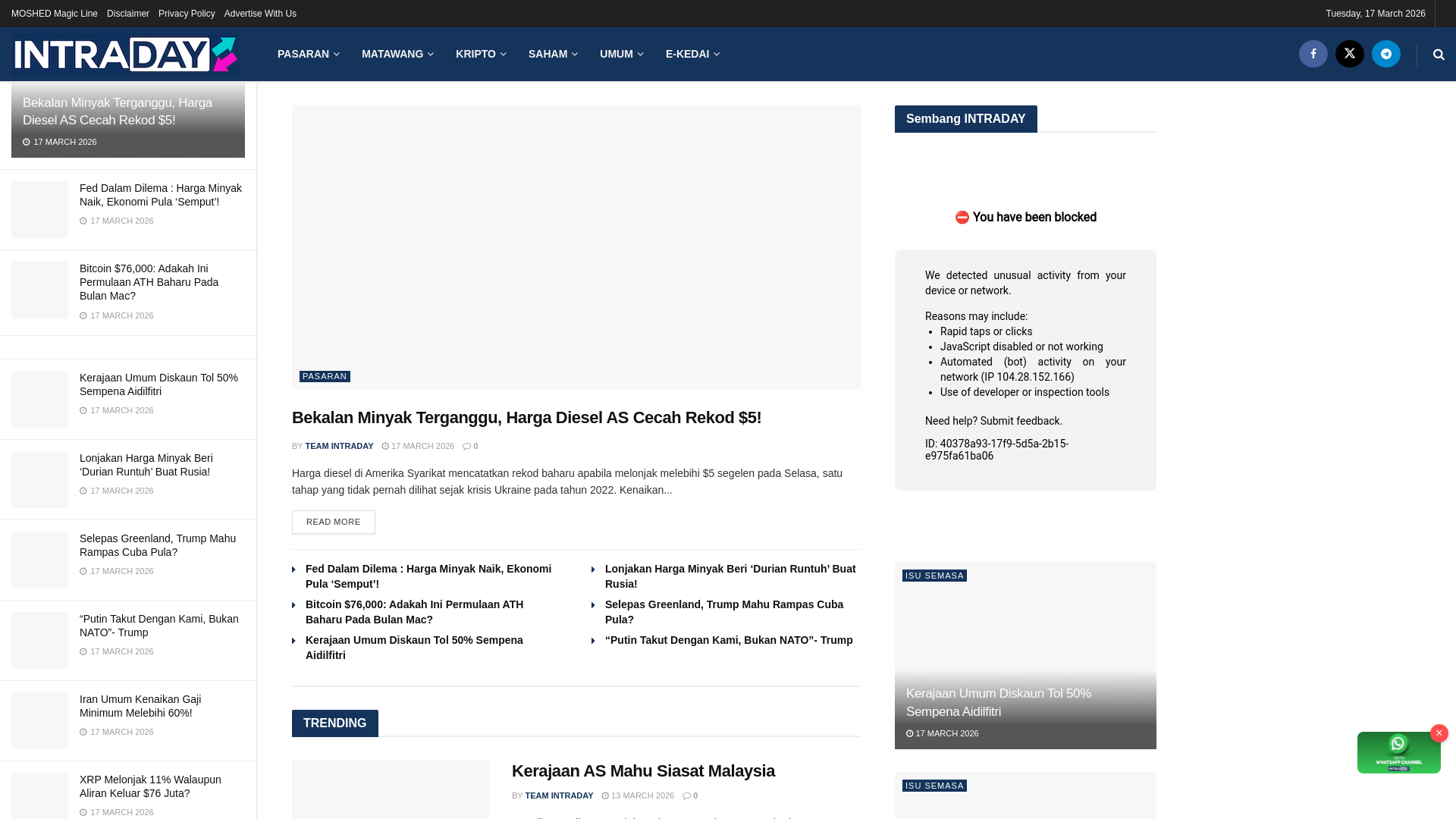 website screenshot of https://intraday.my