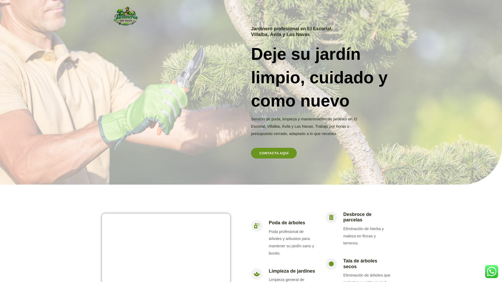 website screenshot of https://tujardineroprofesional.es