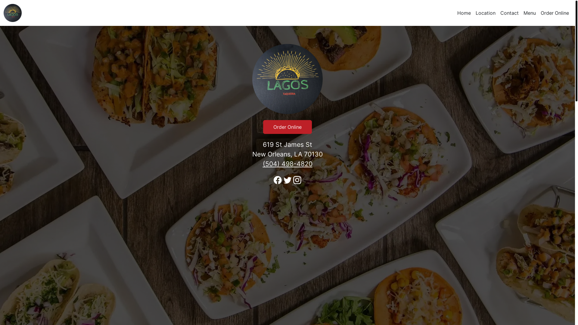 website screenshot of https://lagostacosebenezerla.com/