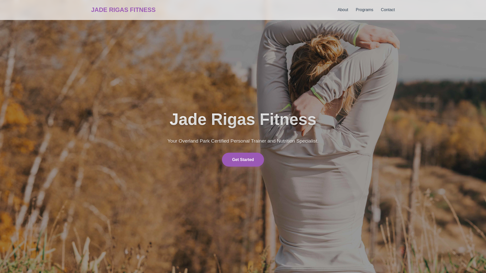 website screenshot of https://jaderigasfitness.pages.dev/