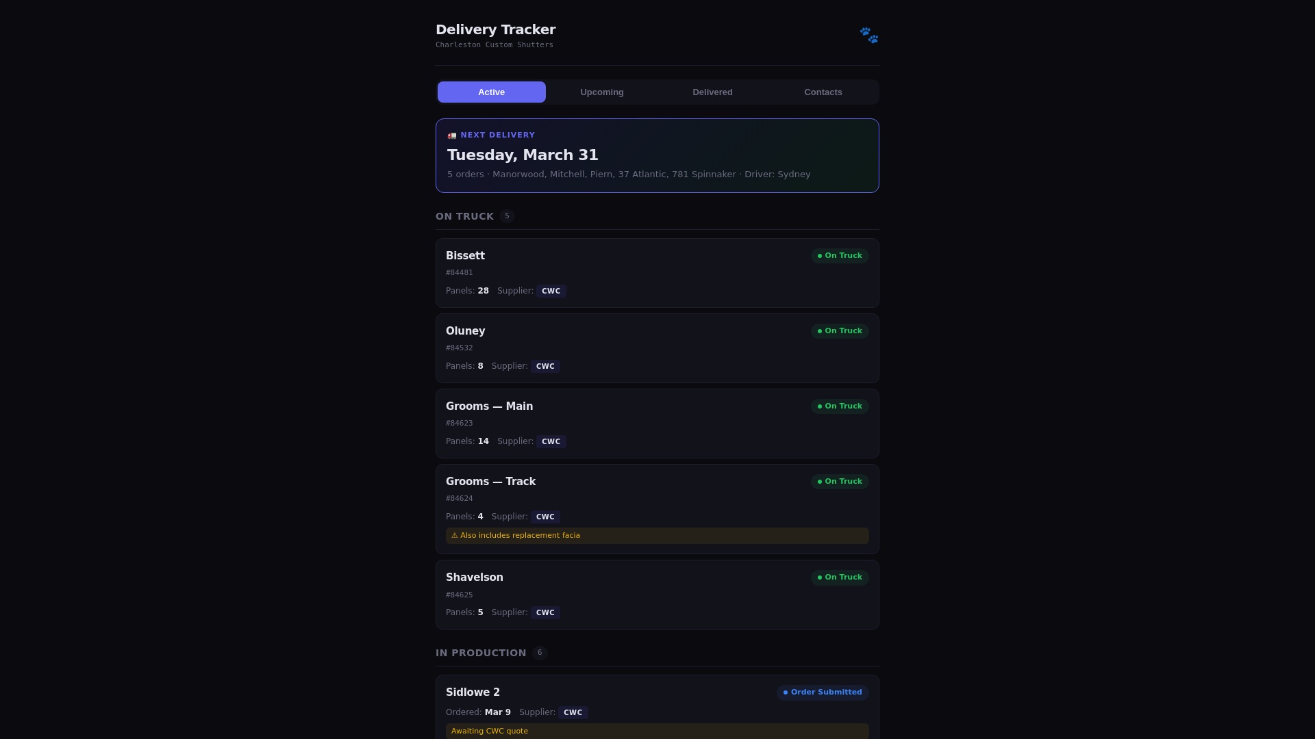 website screenshot of https://dougietools-deliveries.pages.dev/