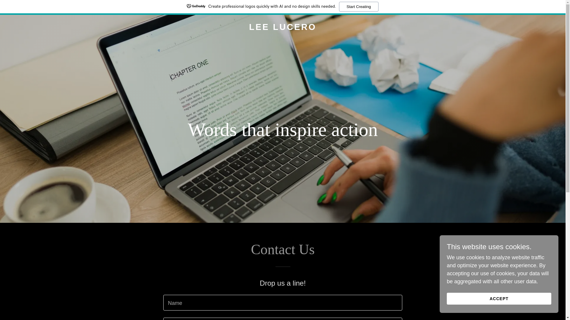 website screenshot of https://lee-lucero.com/