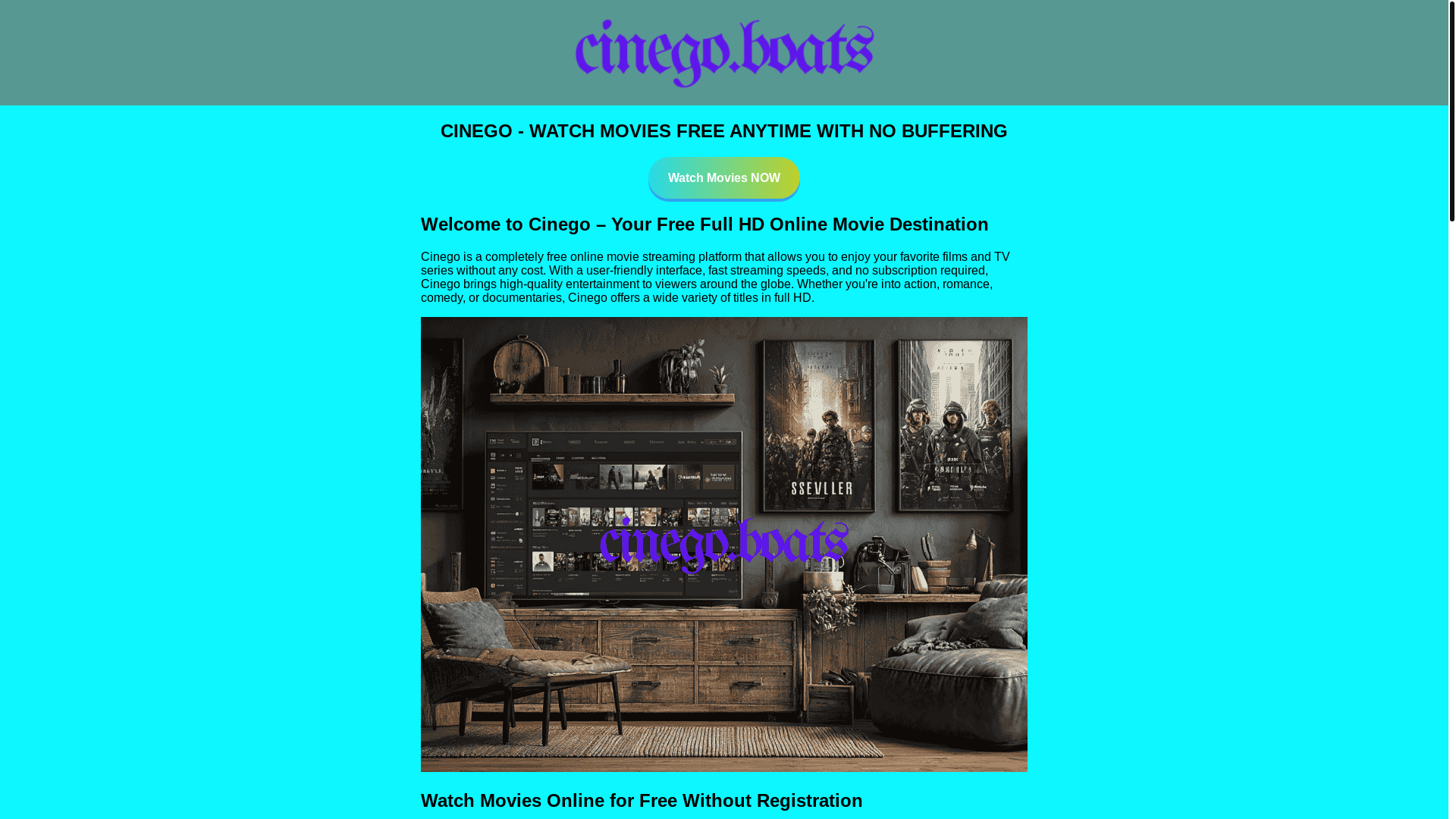 website screenshot of https://cinego.boats/