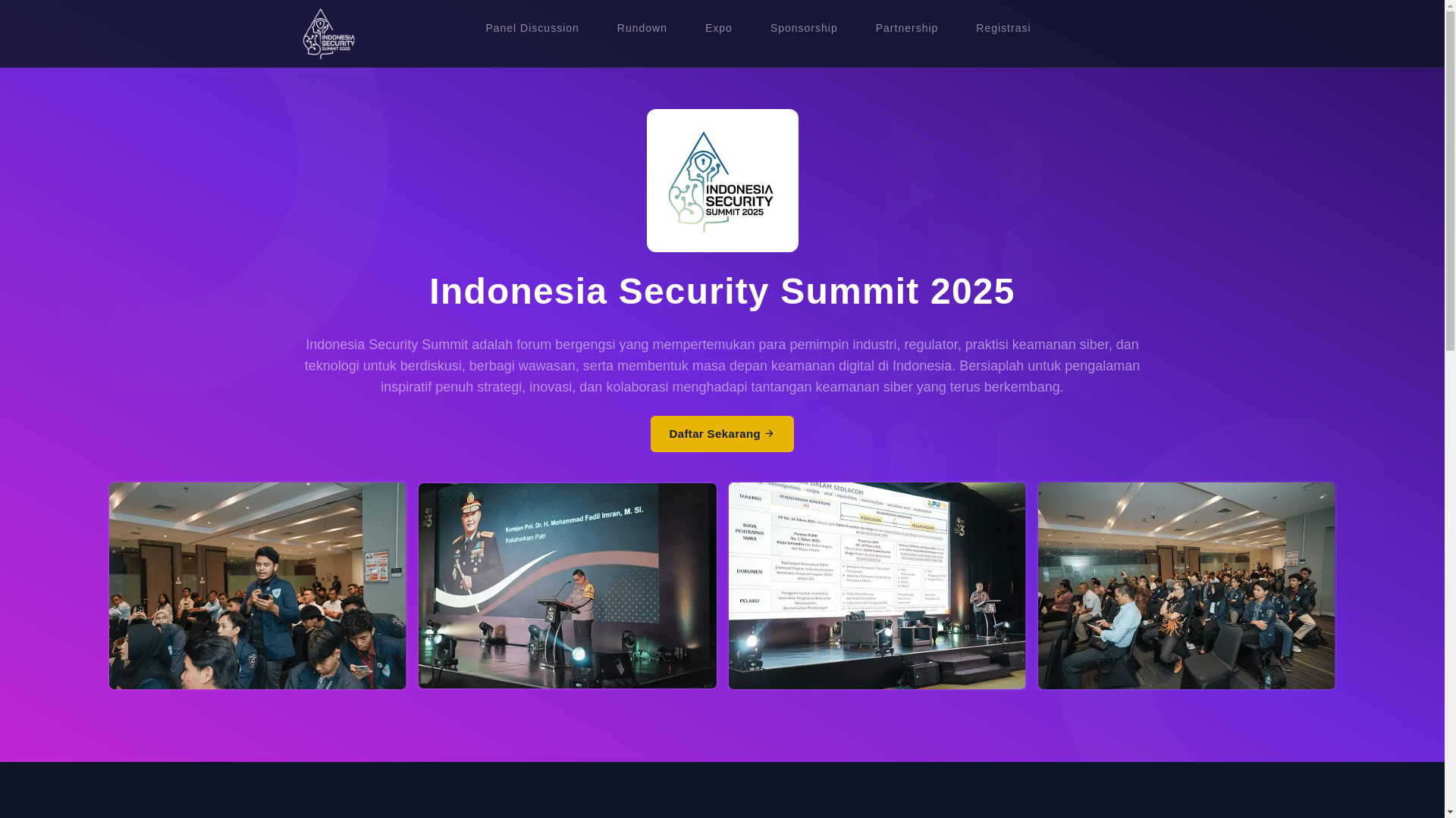 website screenshot of https://indonesiasecuritysummit.id/