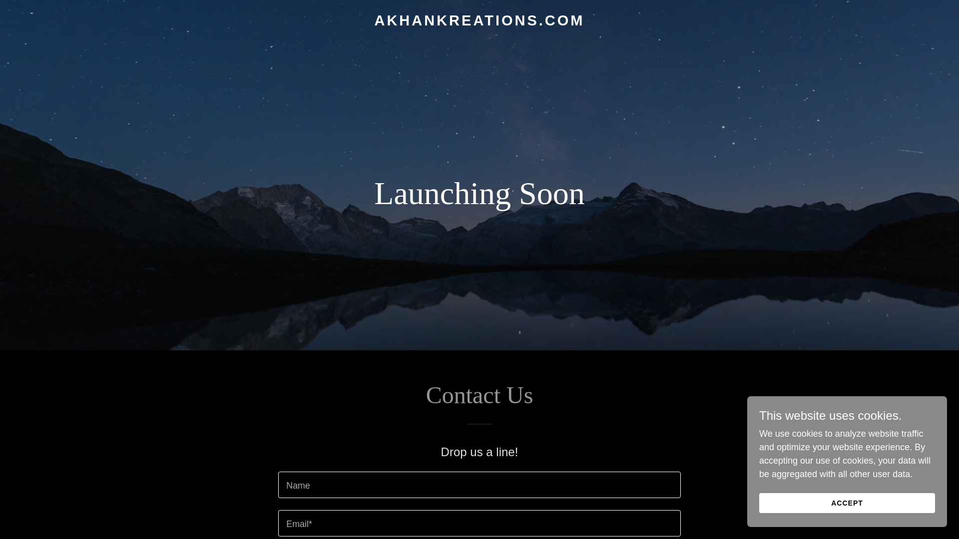 website screenshot of https://akhankreations.com