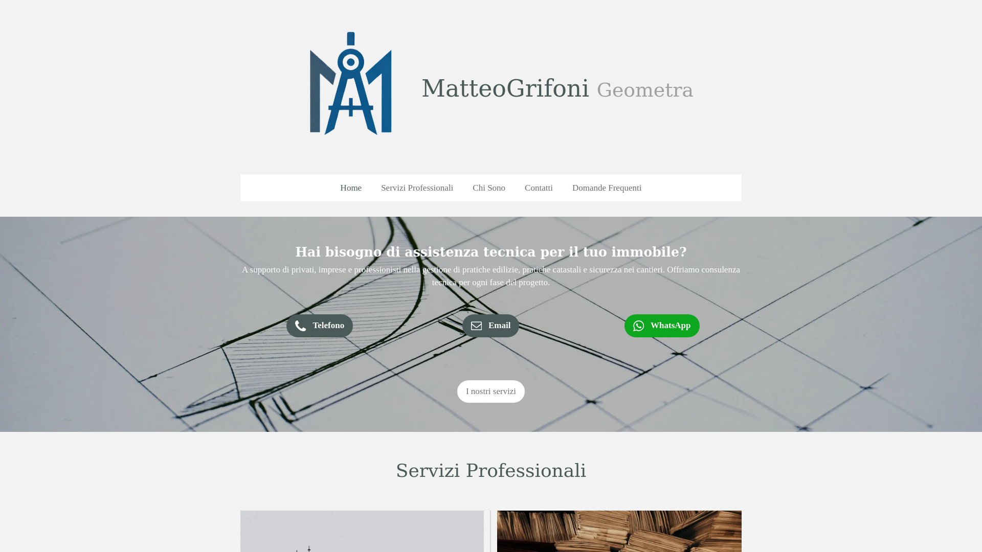 website screenshot of https://matteogrifoni.com