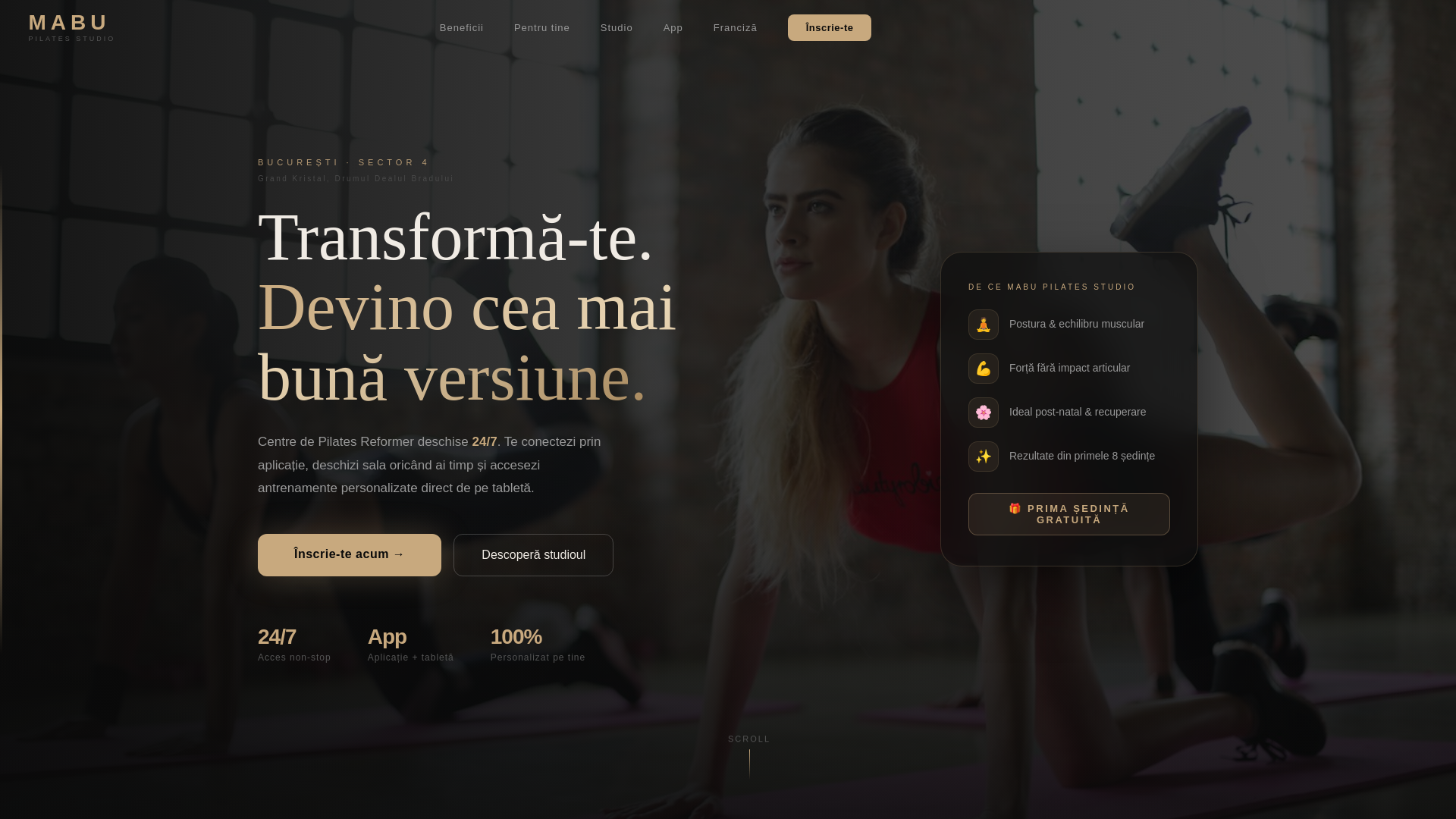 website screenshot of https://pilates-landing.pages.dev/