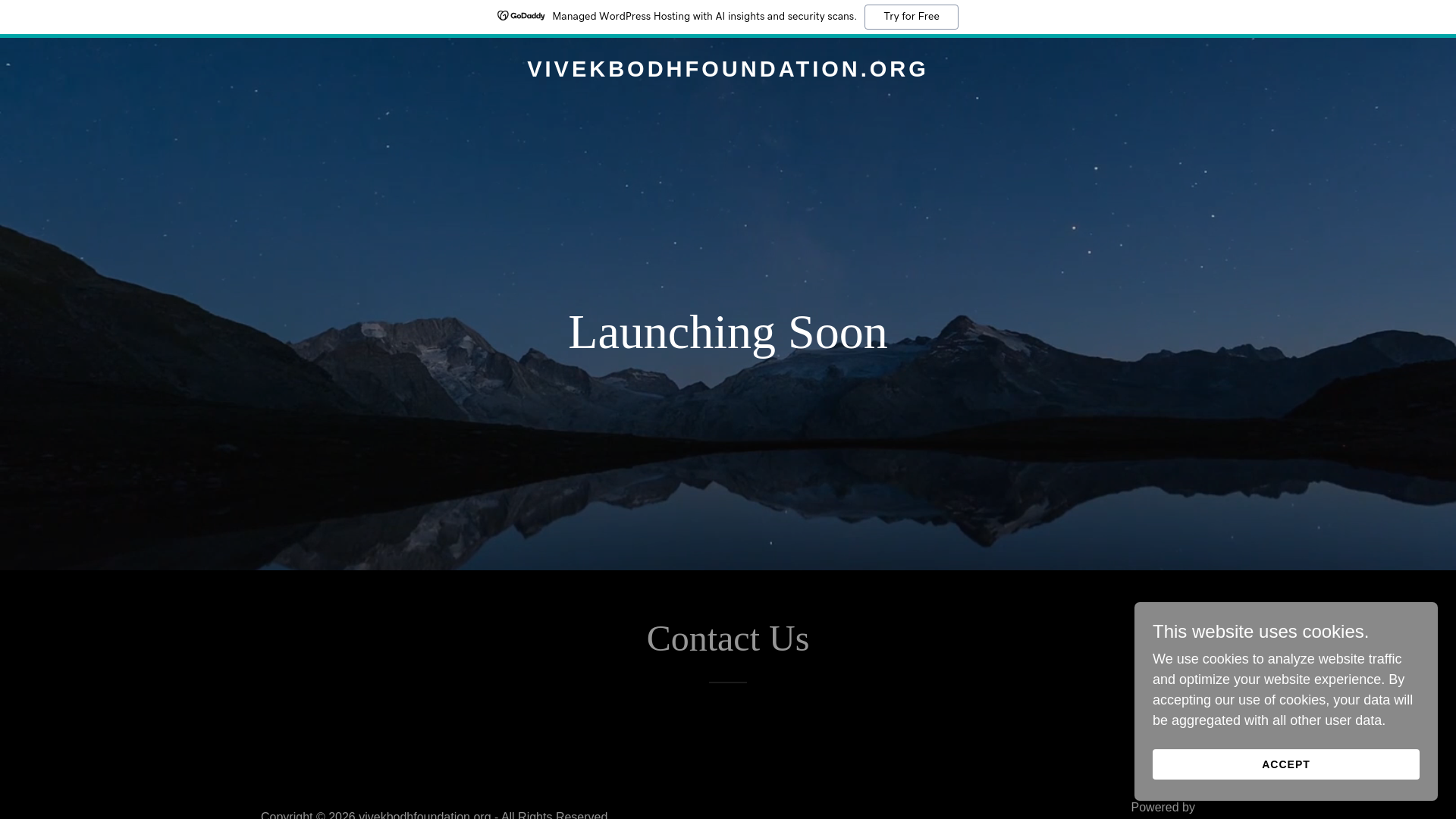 website screenshot of https://vivekbodhfoundation.org/