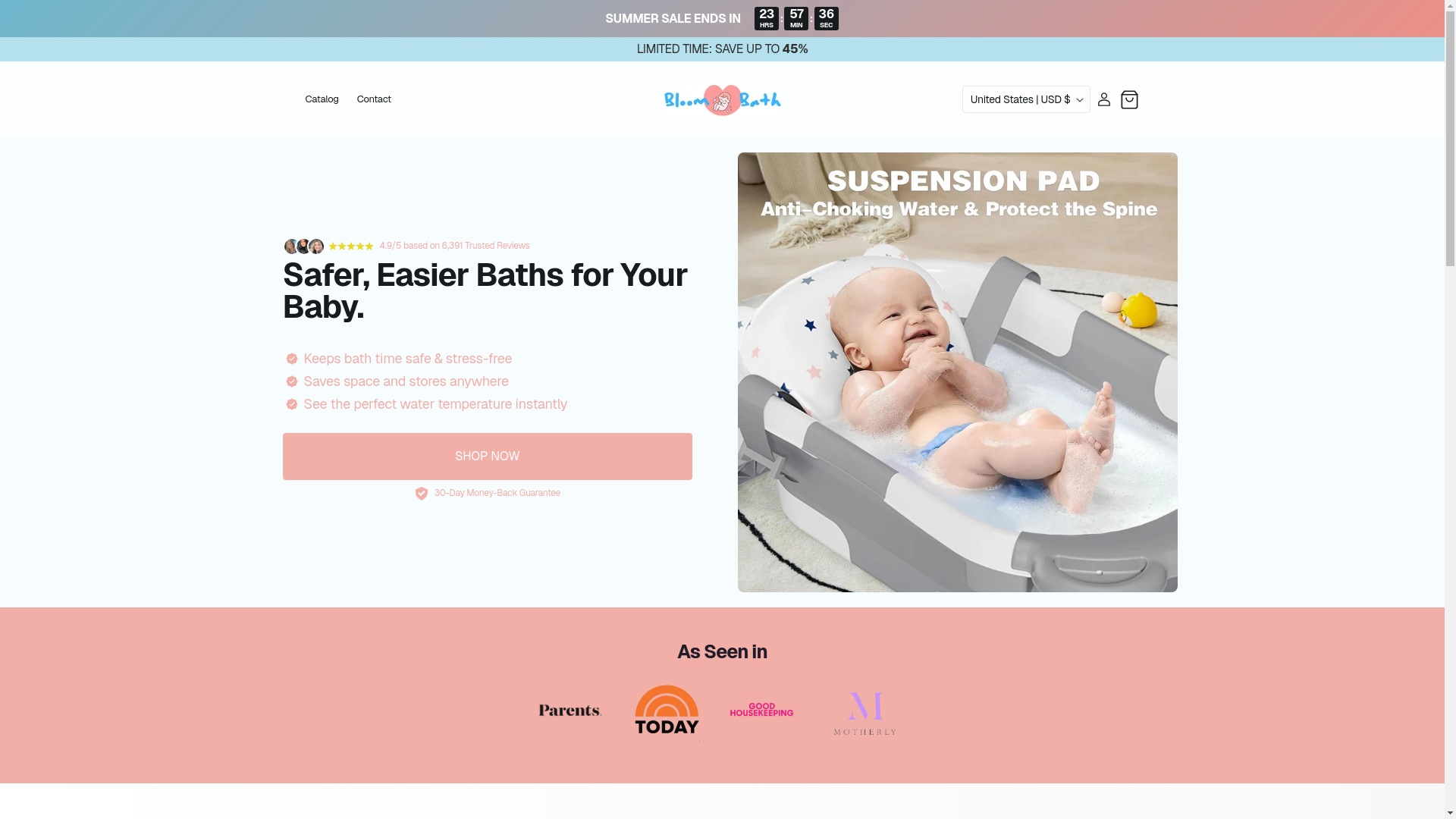 website screenshot of https://mybloombath.com/