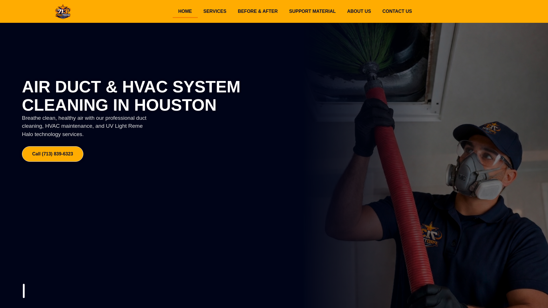 website screenshot of https://713protechservicestx.com