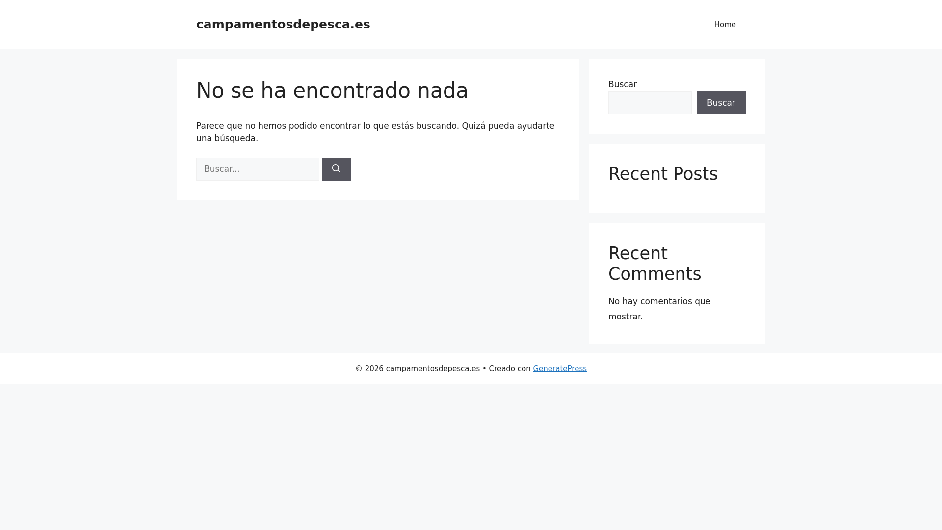 website screenshot of https://campamentosdepesca.es