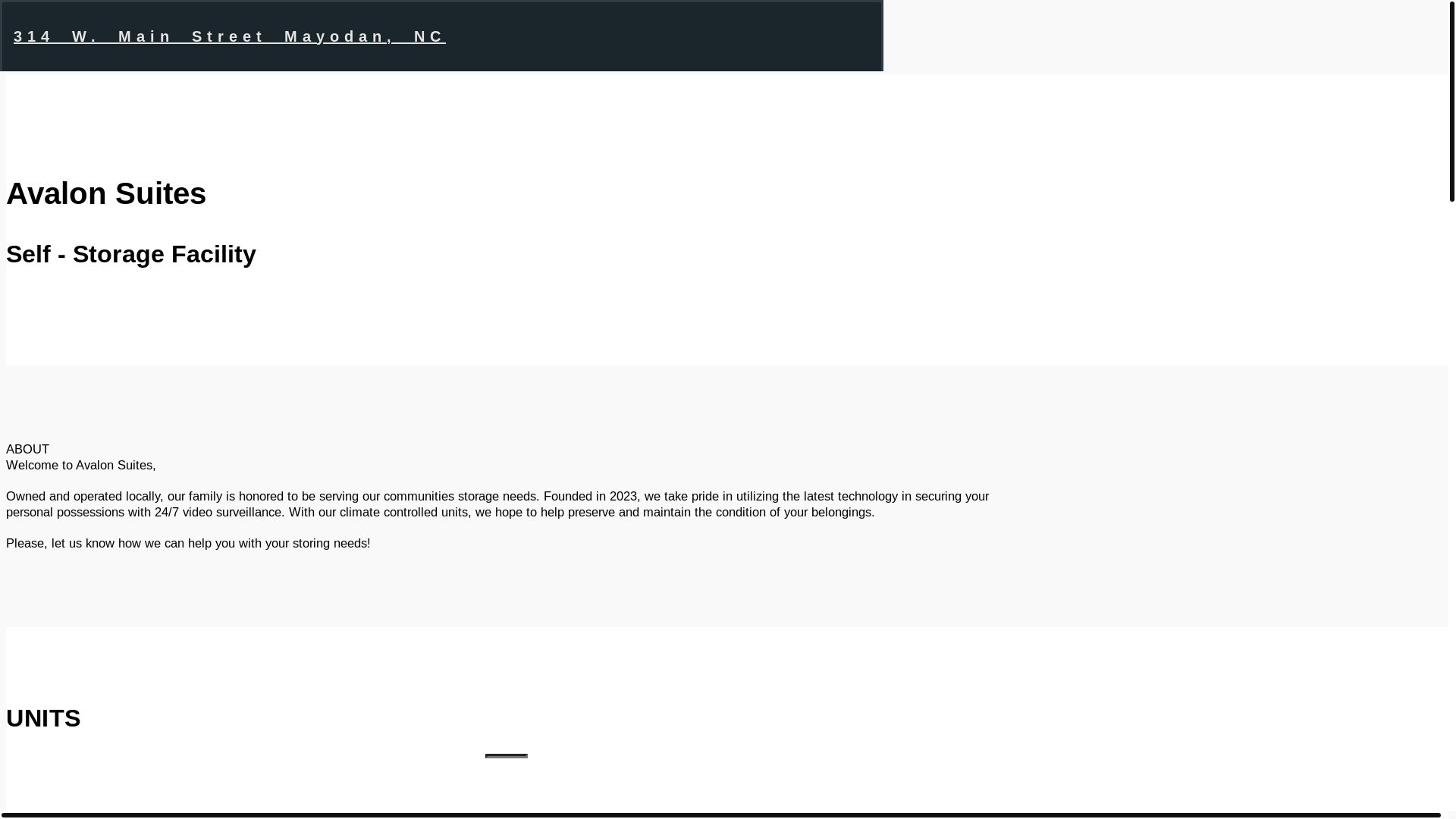 website screenshot of https://avalonsuitesnc.com/