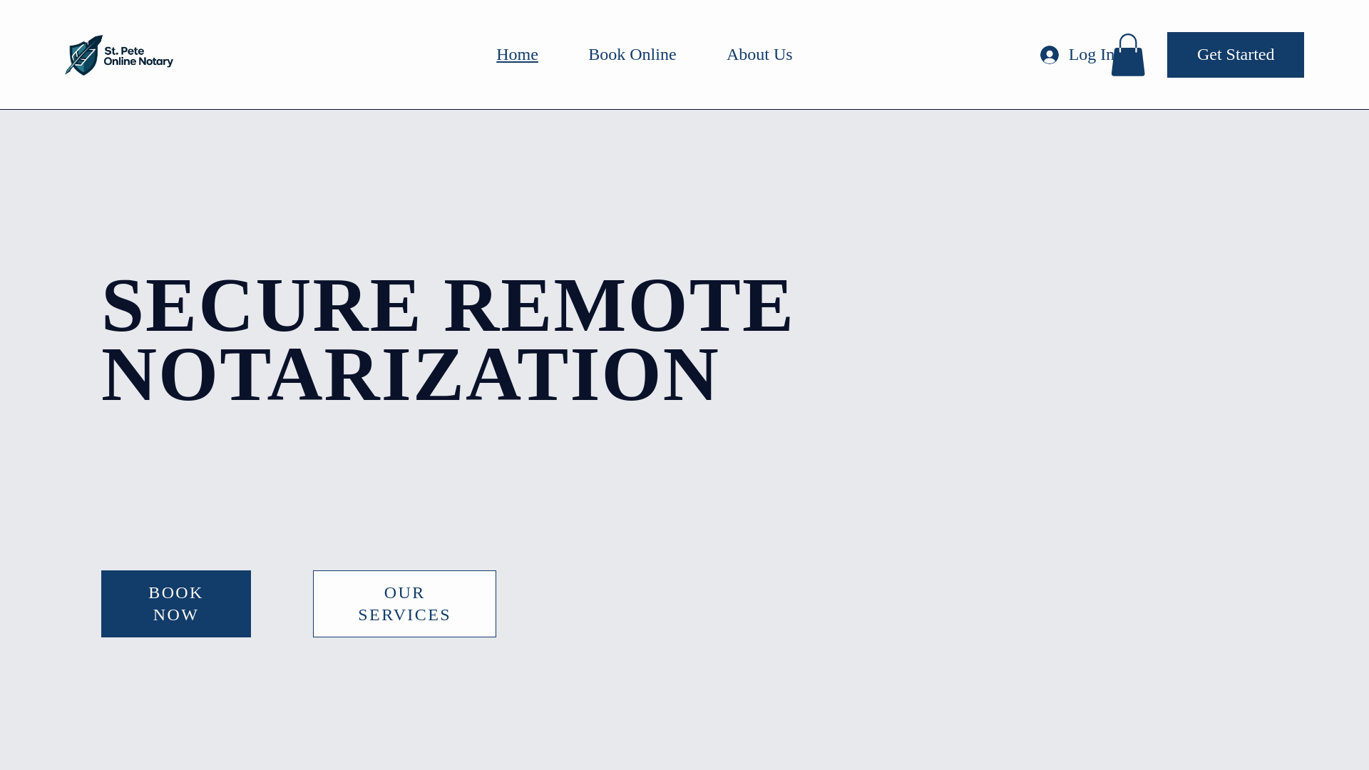 website screenshot of https://stpeteonlinenotary.com