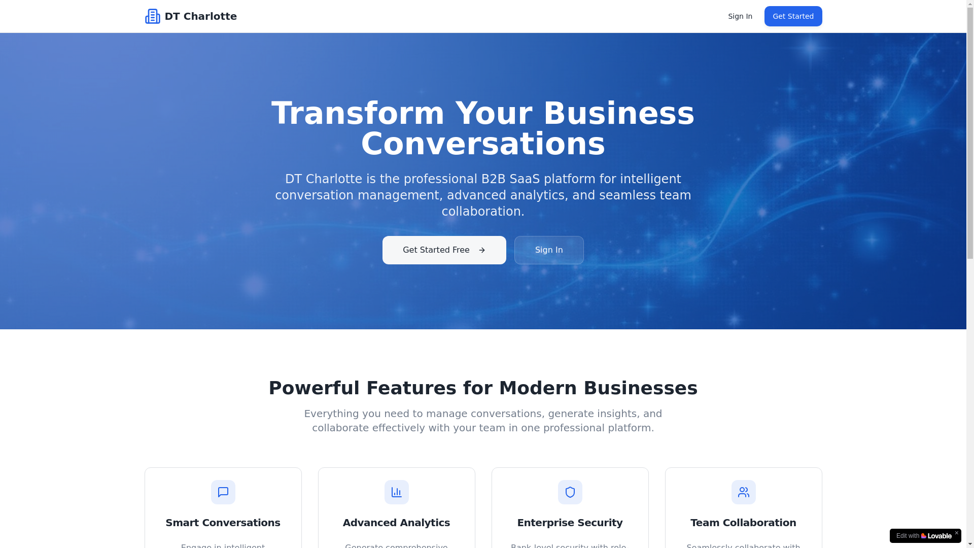 website screenshot of https://dt-charlotte.com/