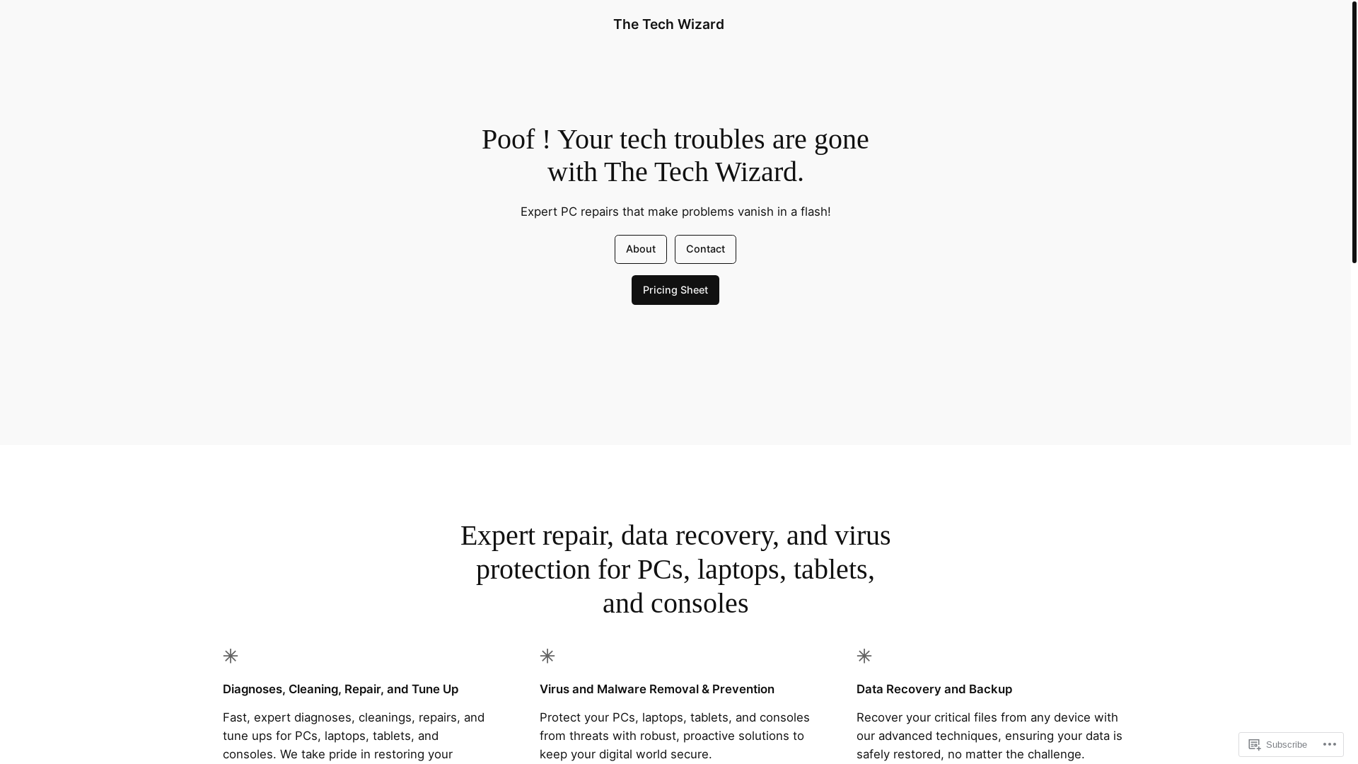 website screenshot of https://417techwizard.com/