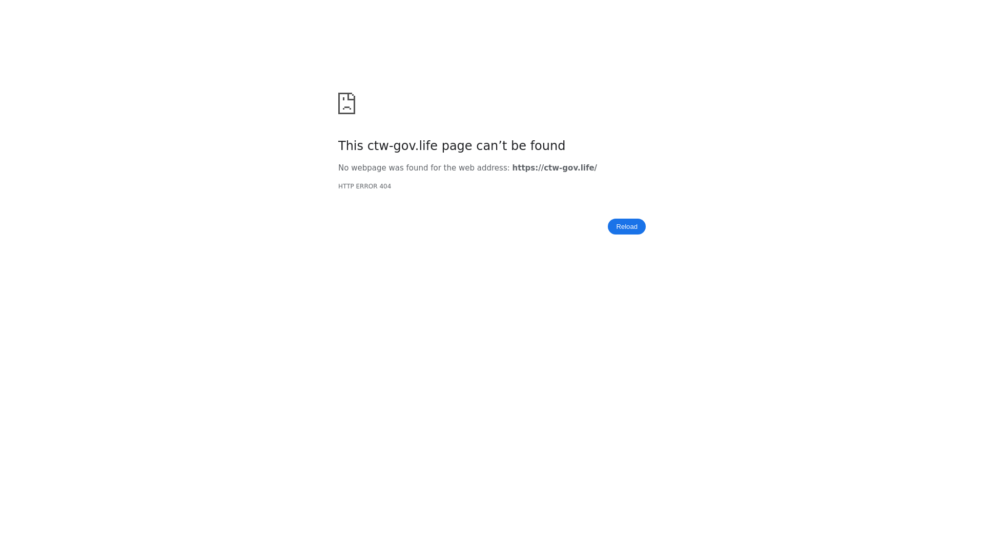 website screenshot of https://ctw-gov.life/