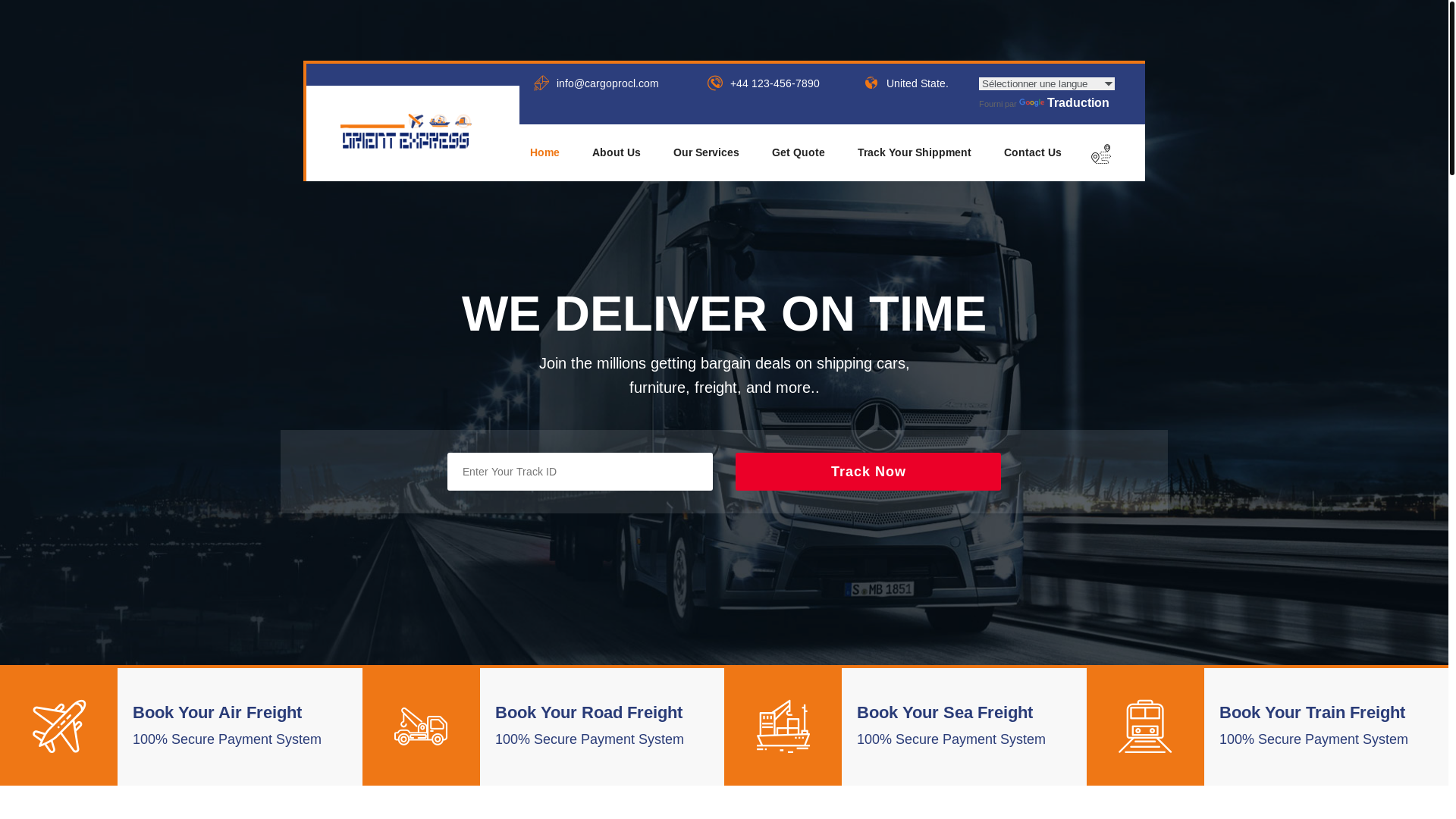 website screenshot of https://orient.globalshippingservices.live/