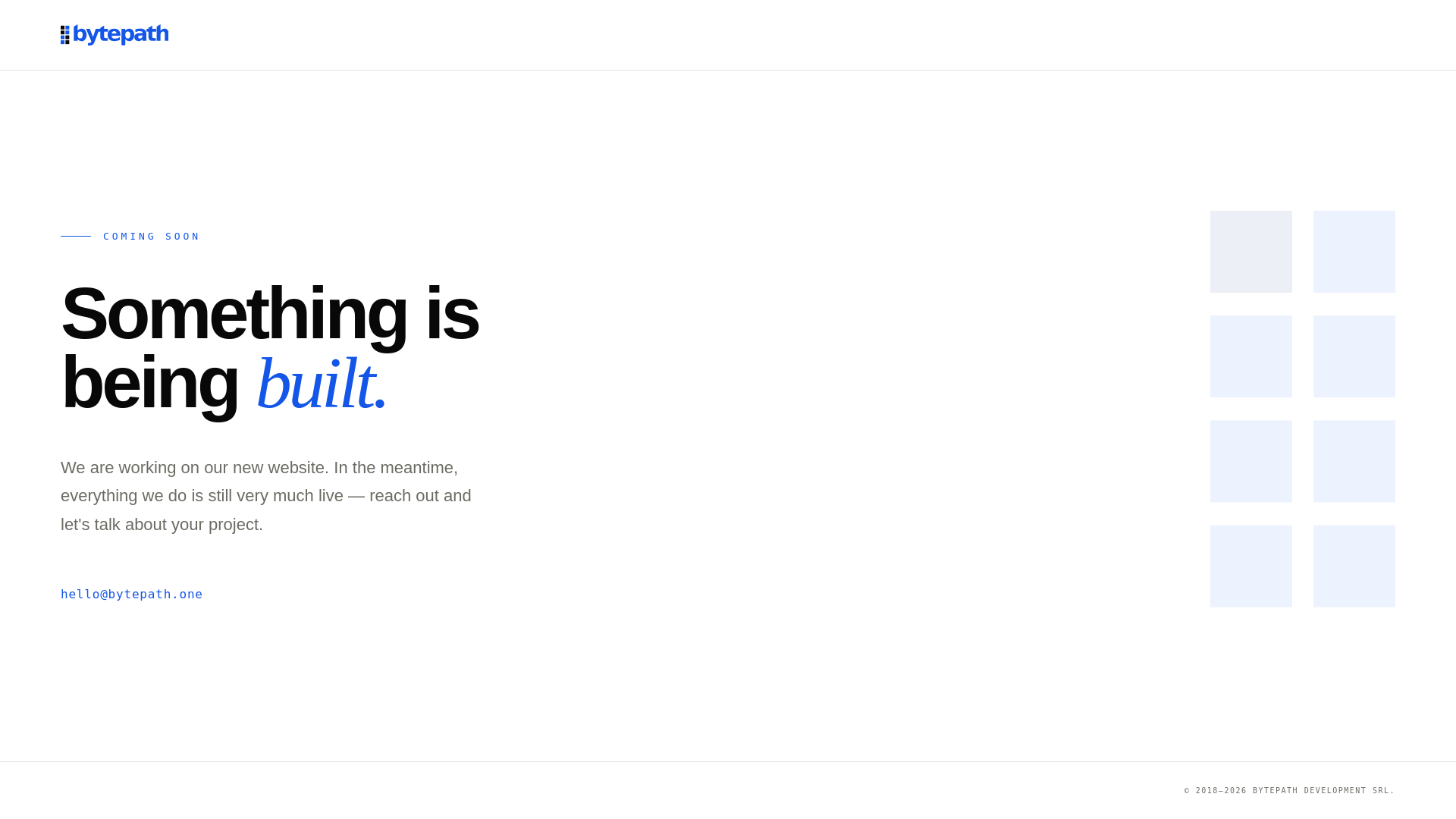 website screenshot of https://bytepath.one