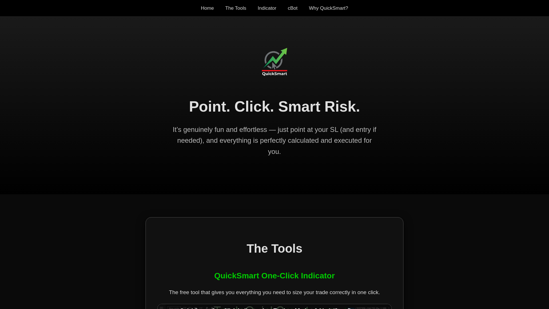 website screenshot of https://tradequicksmart.online/