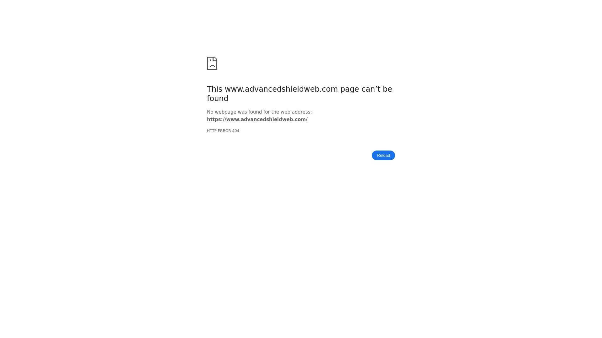website screenshot of https://www.advancedshieldweb.com