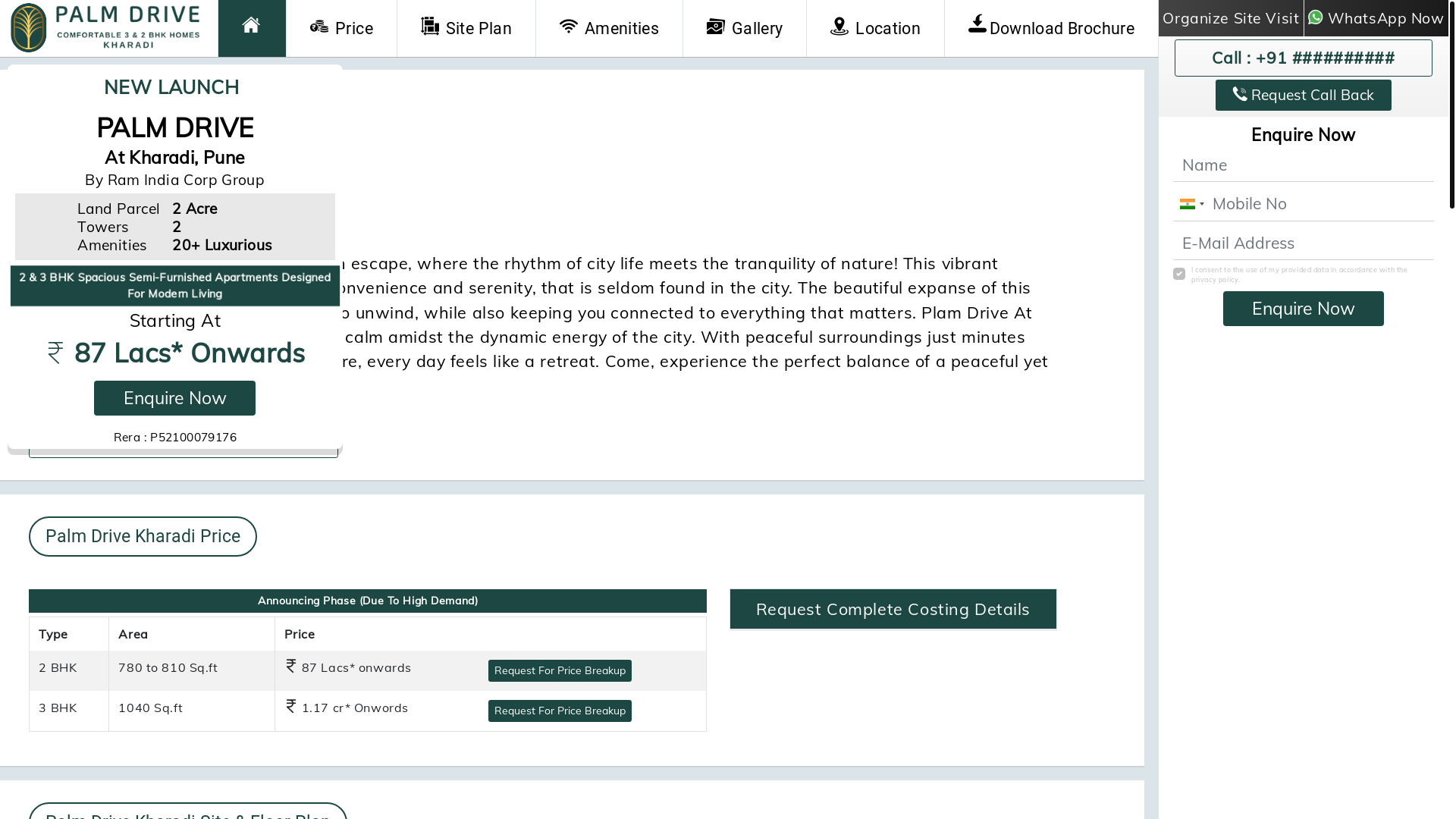 website screenshot of https://raheja-mahalunge.com/